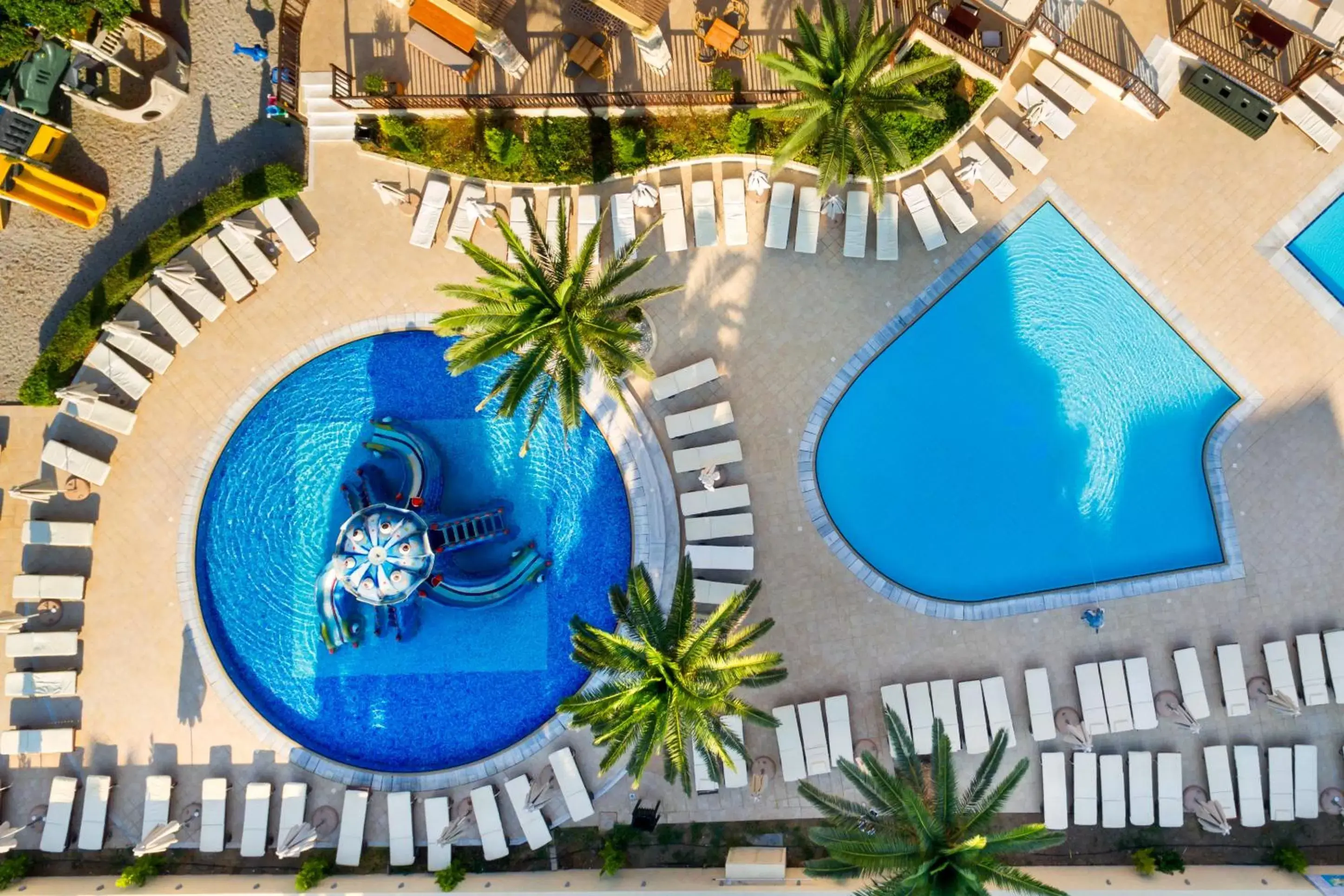 Bird's eye view, Pool View in Sun Beach Resort