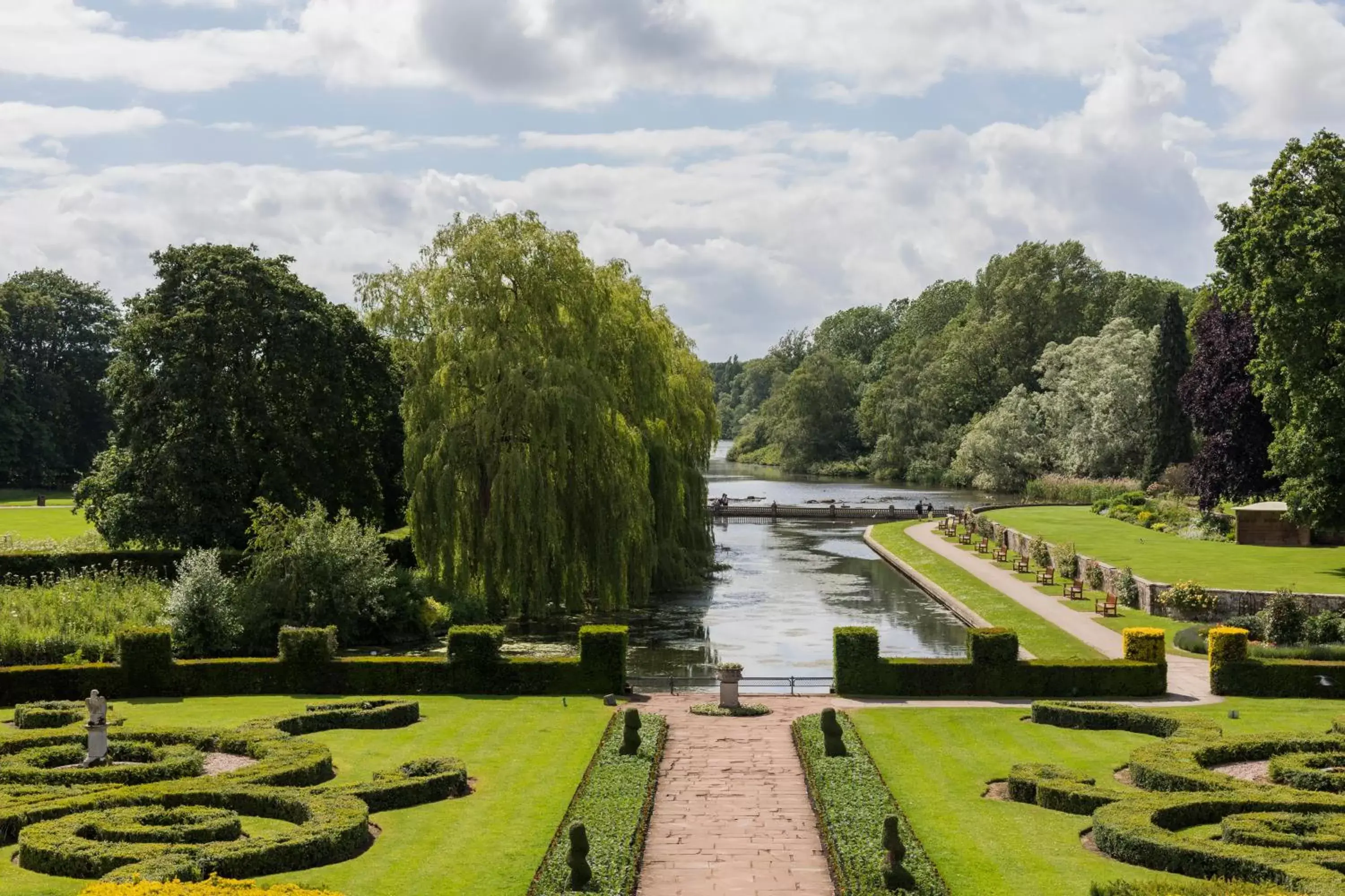 Garden view in Coombe Abbey Hotel