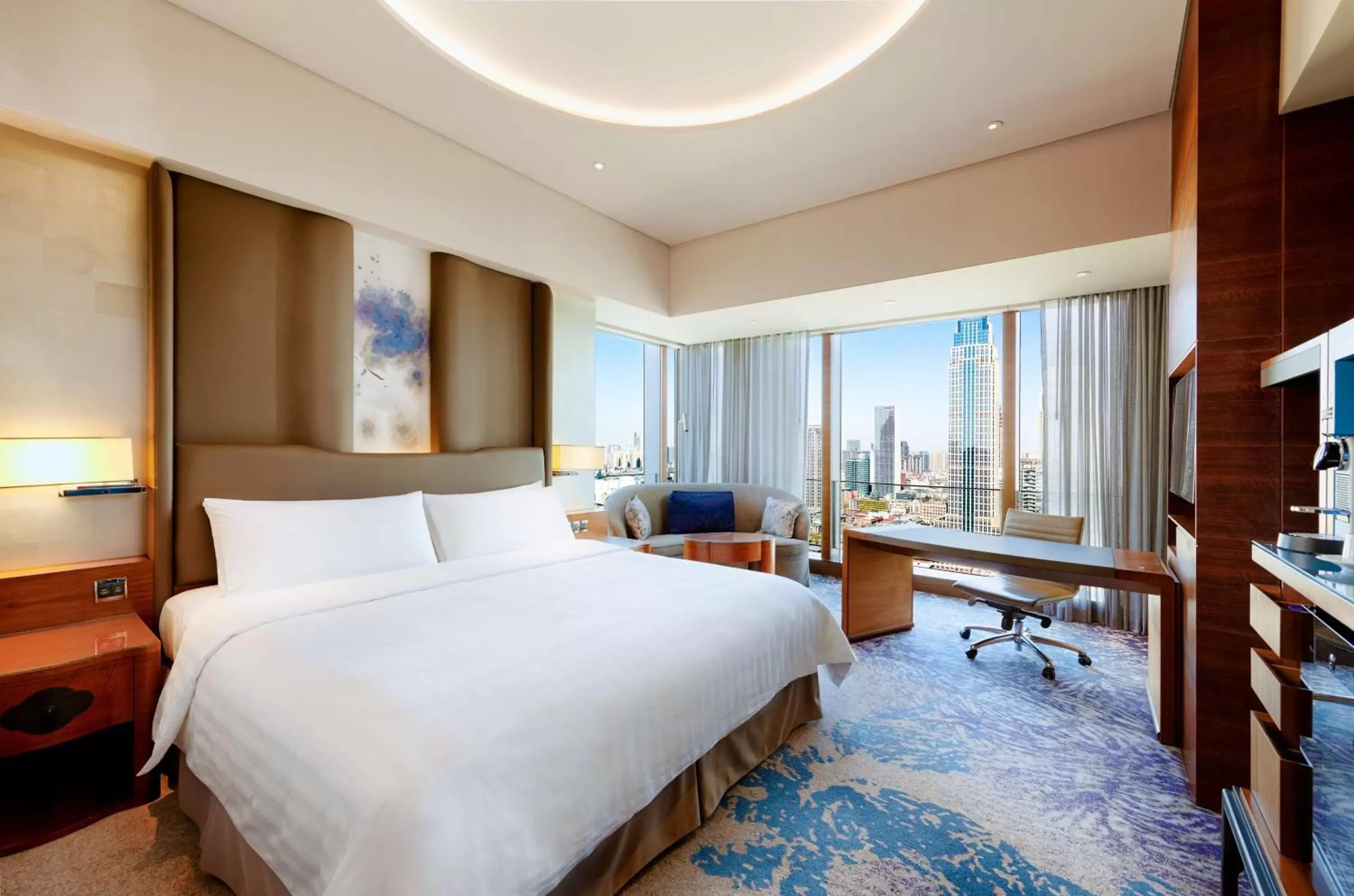 Photo of the whole room, Bed in Shangri-La Tianjin