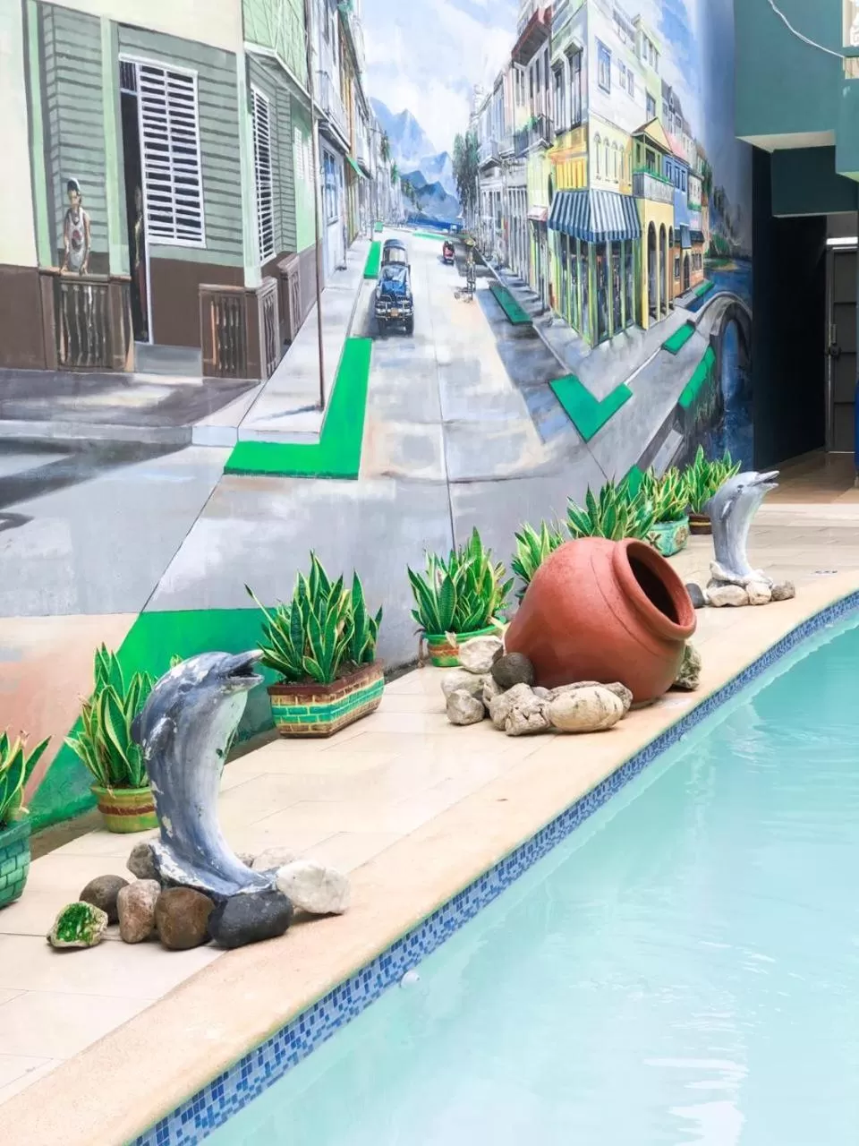 Pool view in Hotel Sinai