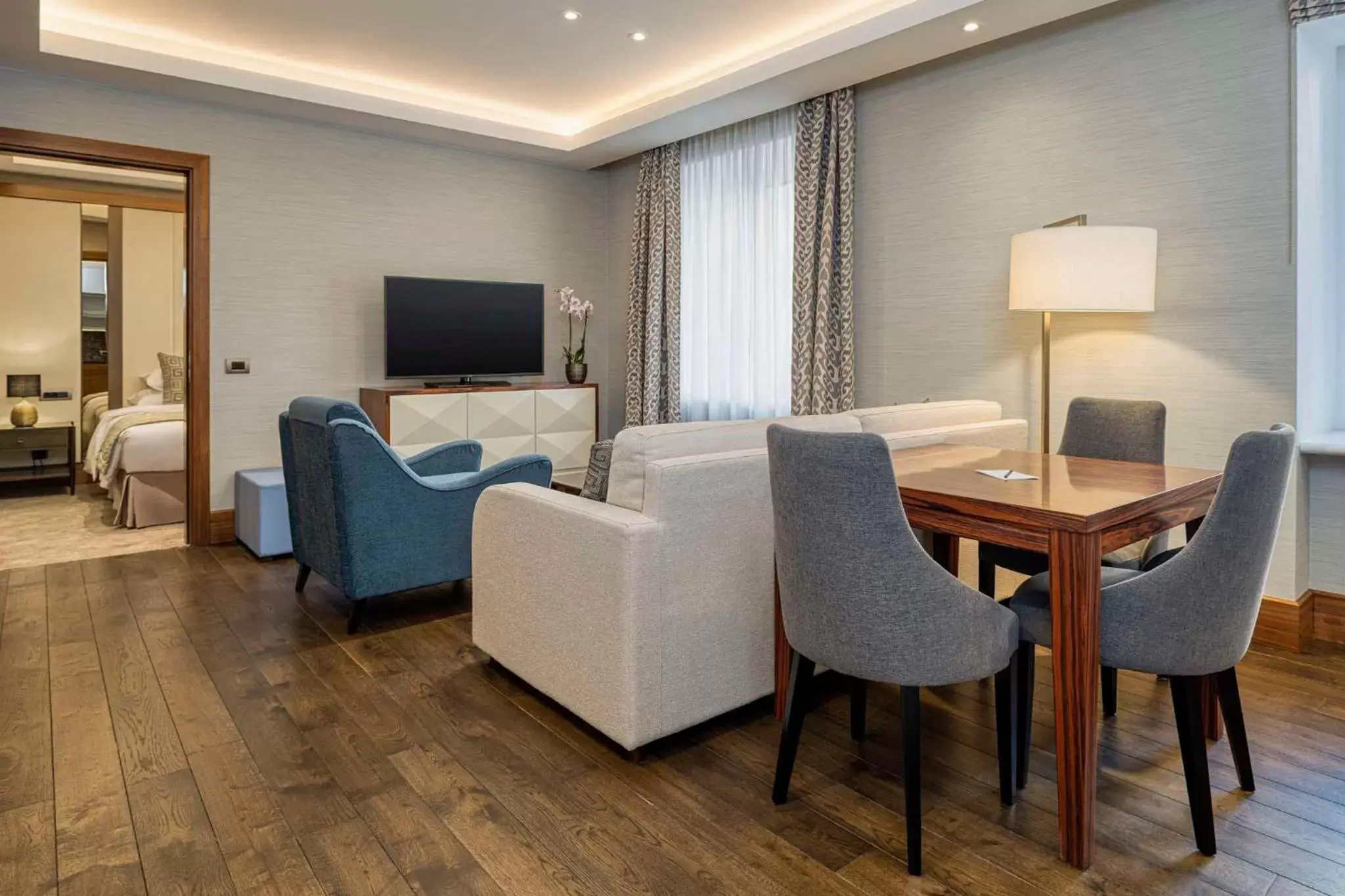 Bedroom, Seating Area in Grand Hotel Kempinski Riga