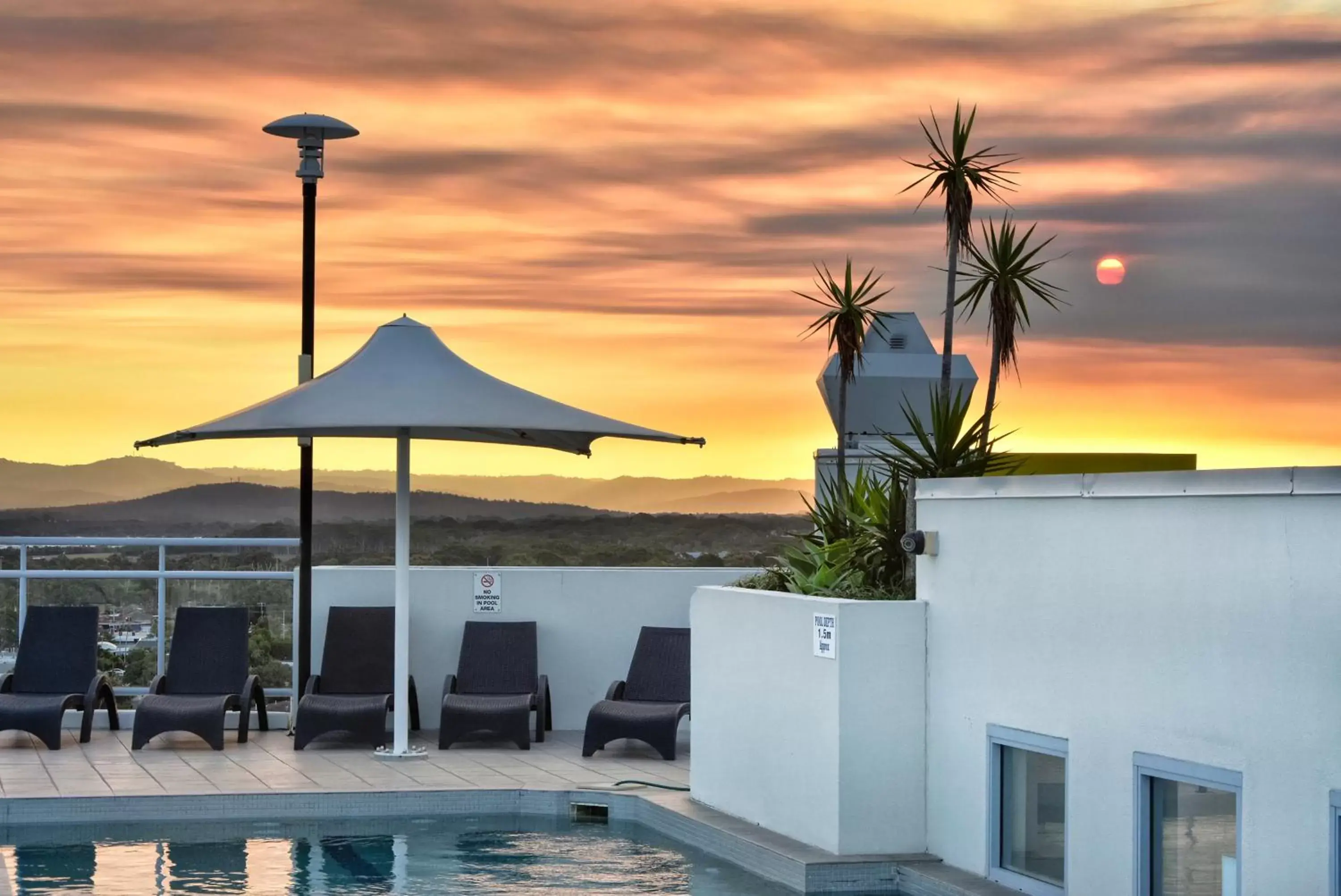 Pool view in Pumicestone Blue Resort