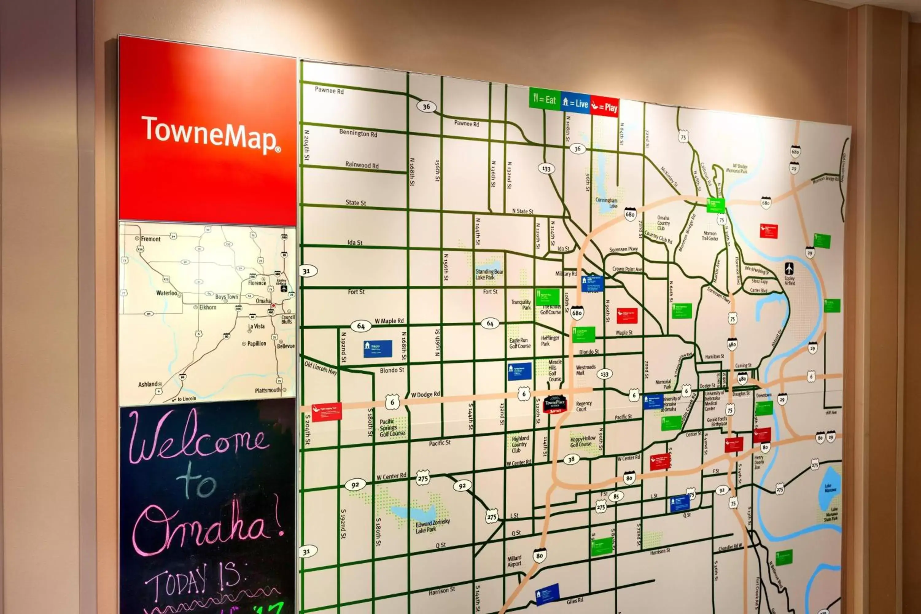 Location, Floor Plan in TownePlace Suites Omaha West