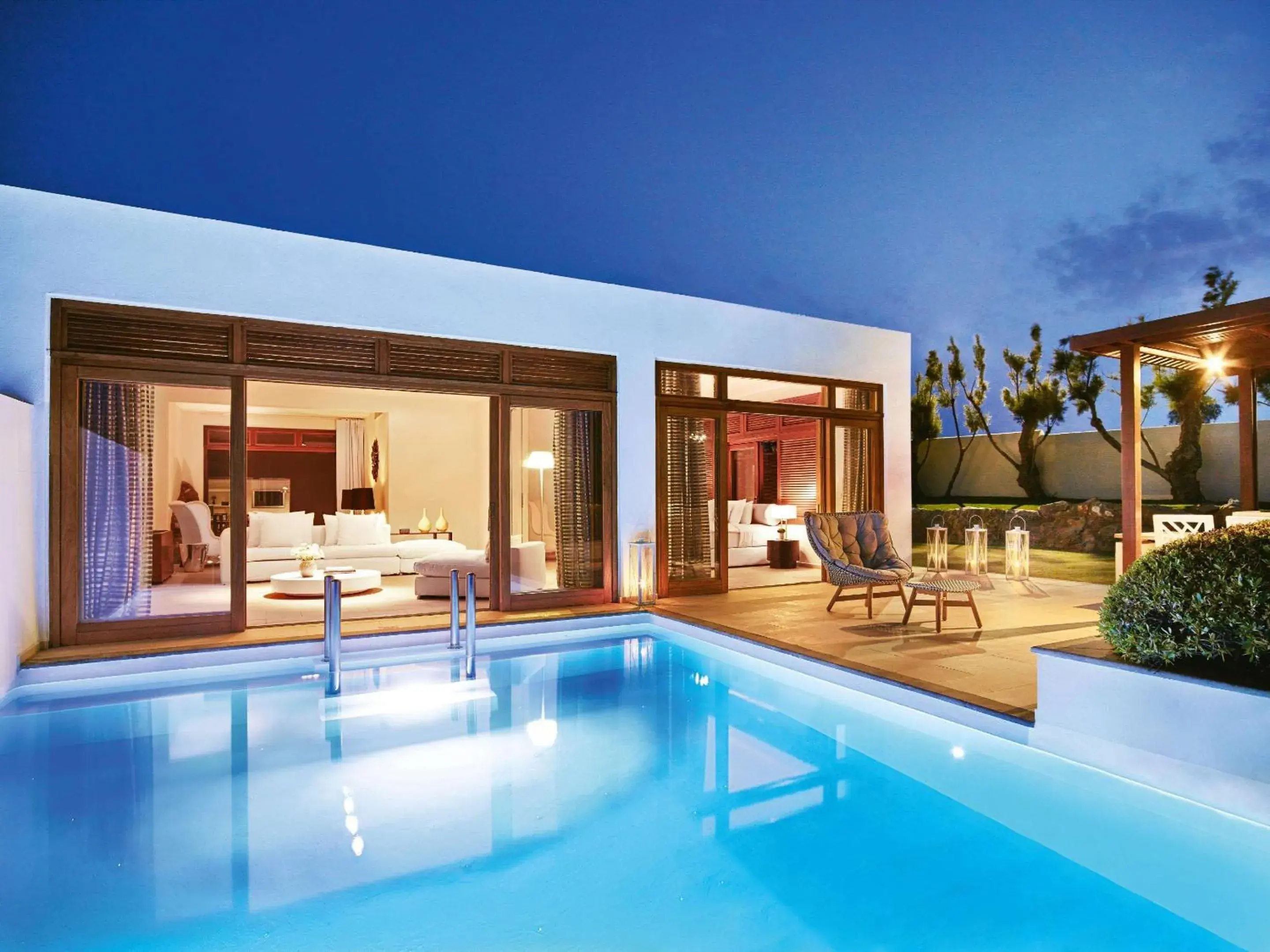 Bed, Swimming Pool in Amirandes Grecotel Boutique Resort