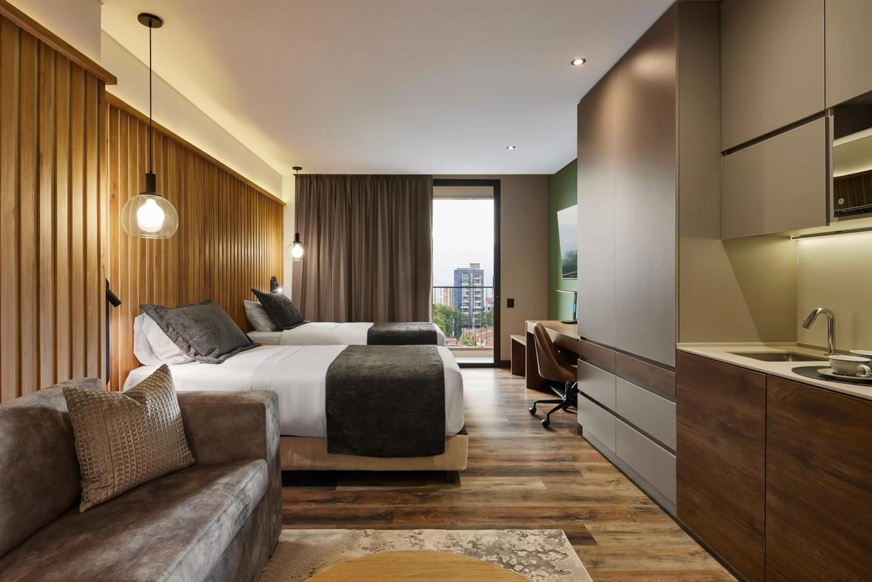 Bed in Blues Suites Medellín