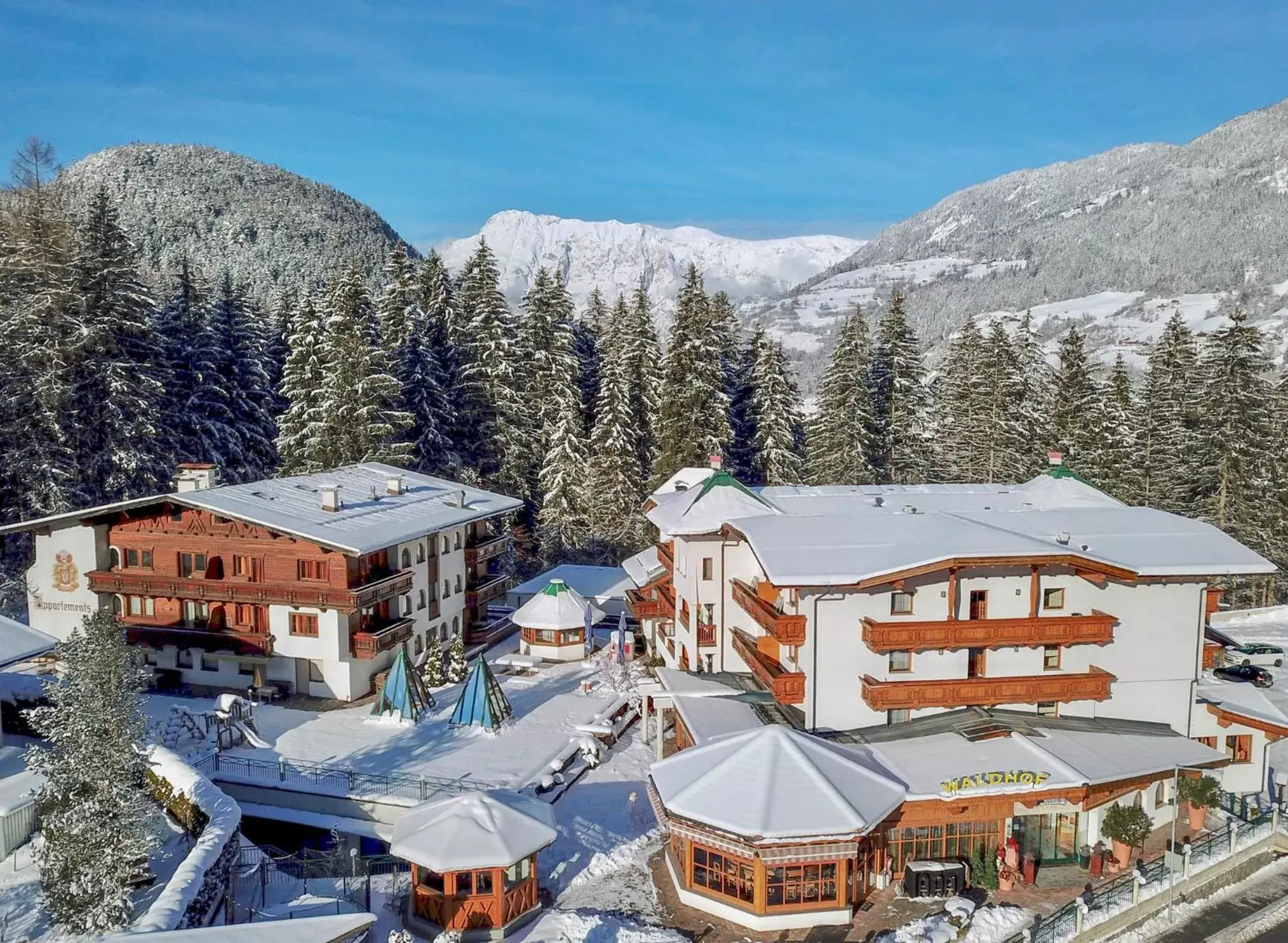 Bird's eye view, Winter in Aktivhotel Waldhof