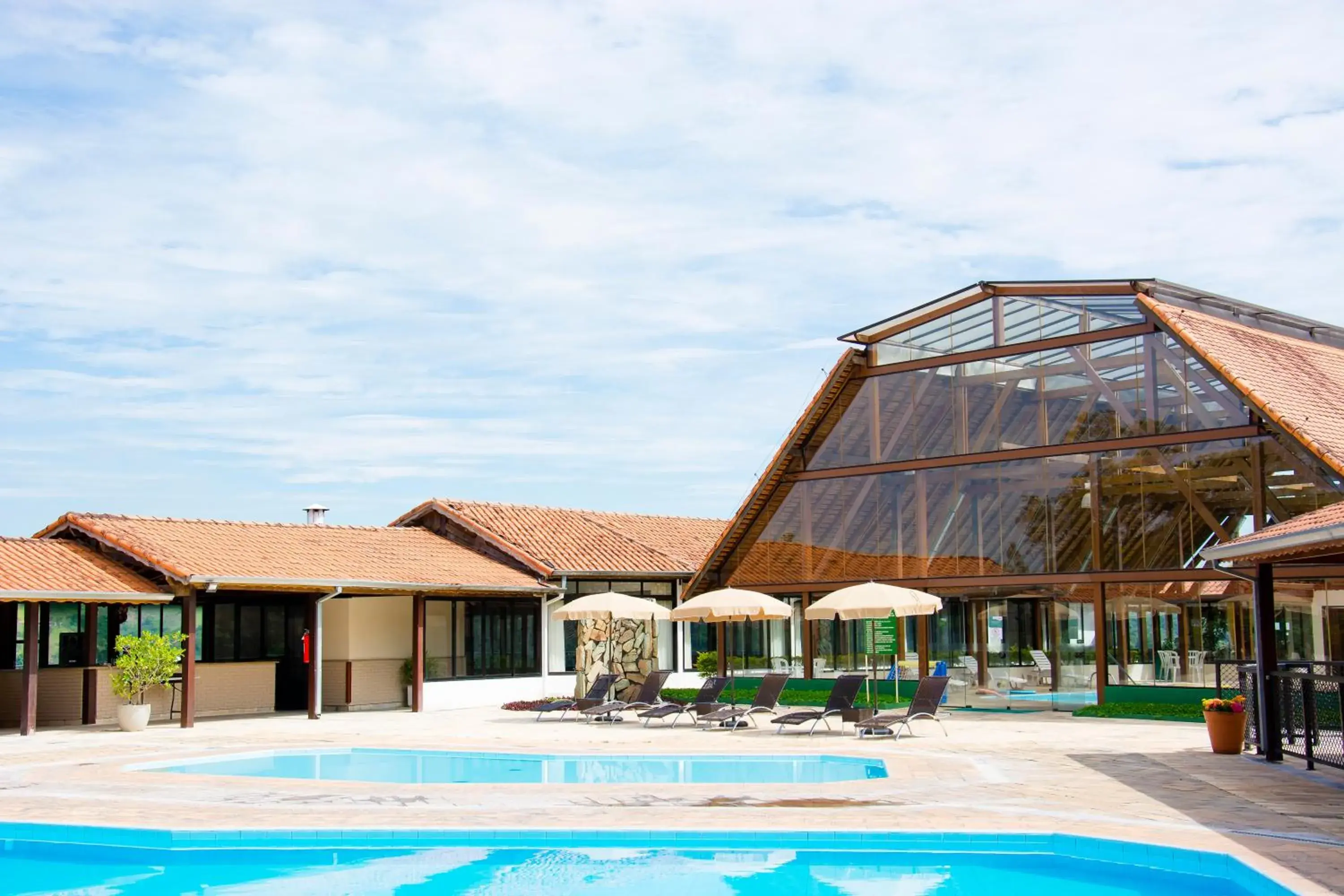 Pool view in Guararema Parque Hotel