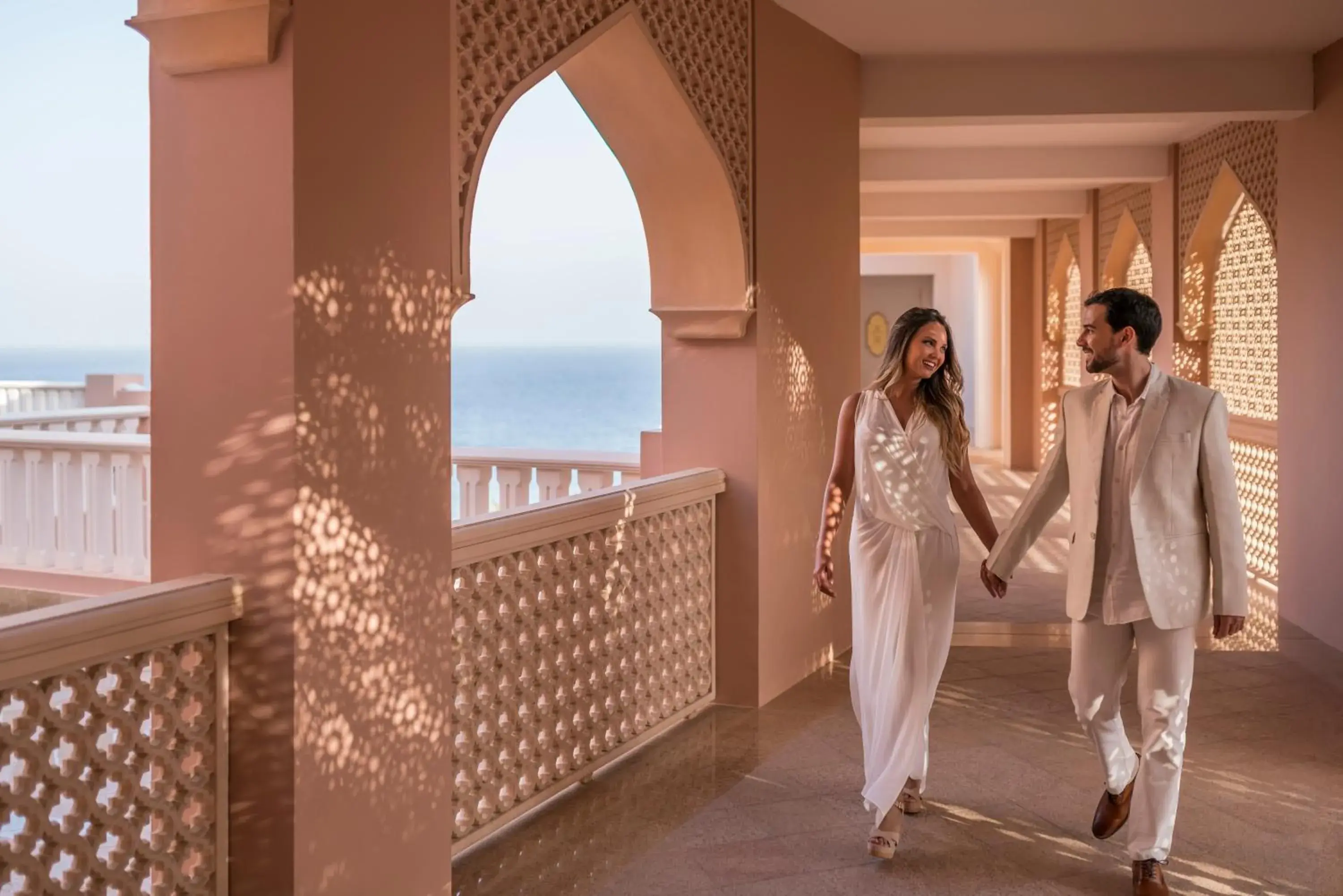 People, Balcony/Terrace in Shangri-La Al Husn Resort & Spa