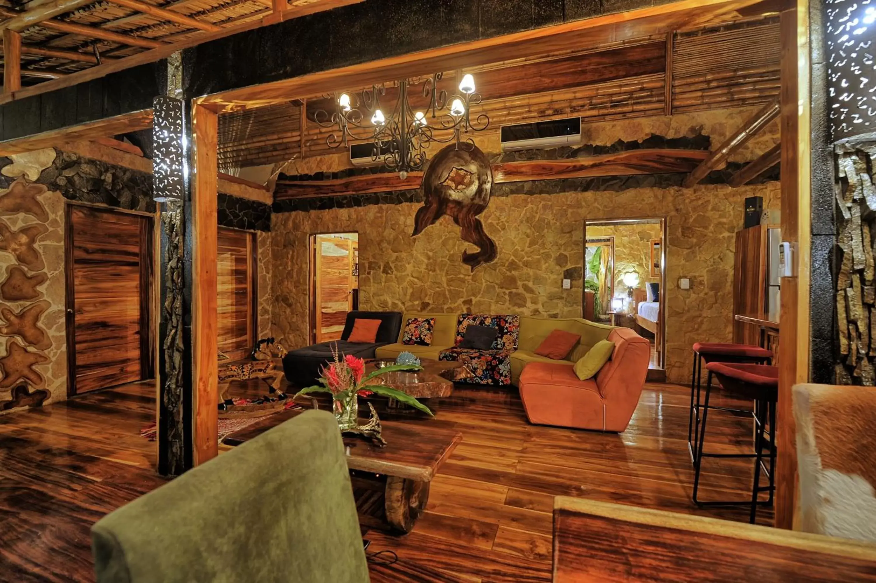Living room in Ocho Artisan Bungalows
