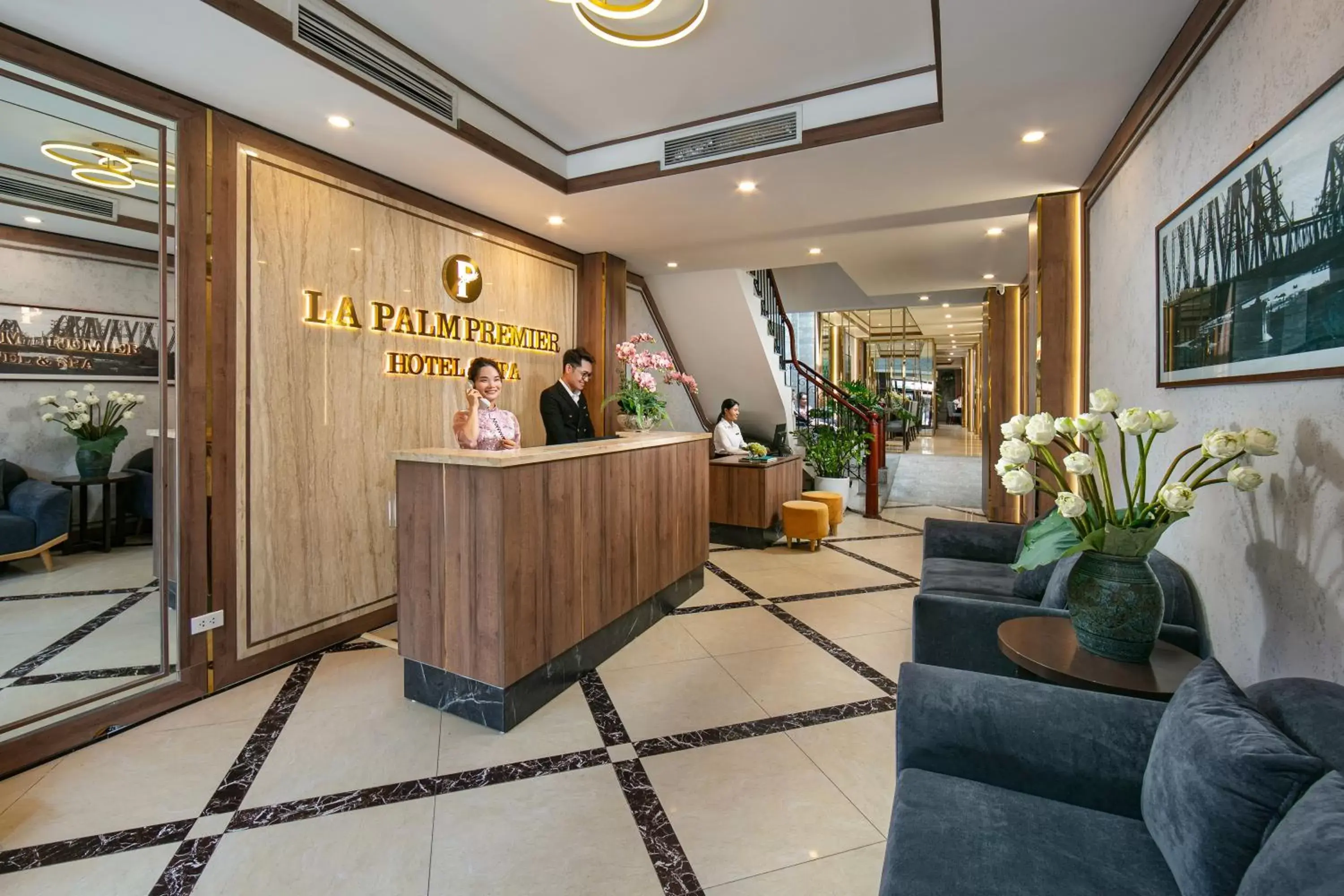 Lobby or reception in Hanoi La Palm Premier Hotel & Spa Lobby or reception in Hanoi La Palm Premier Hotel & Spa