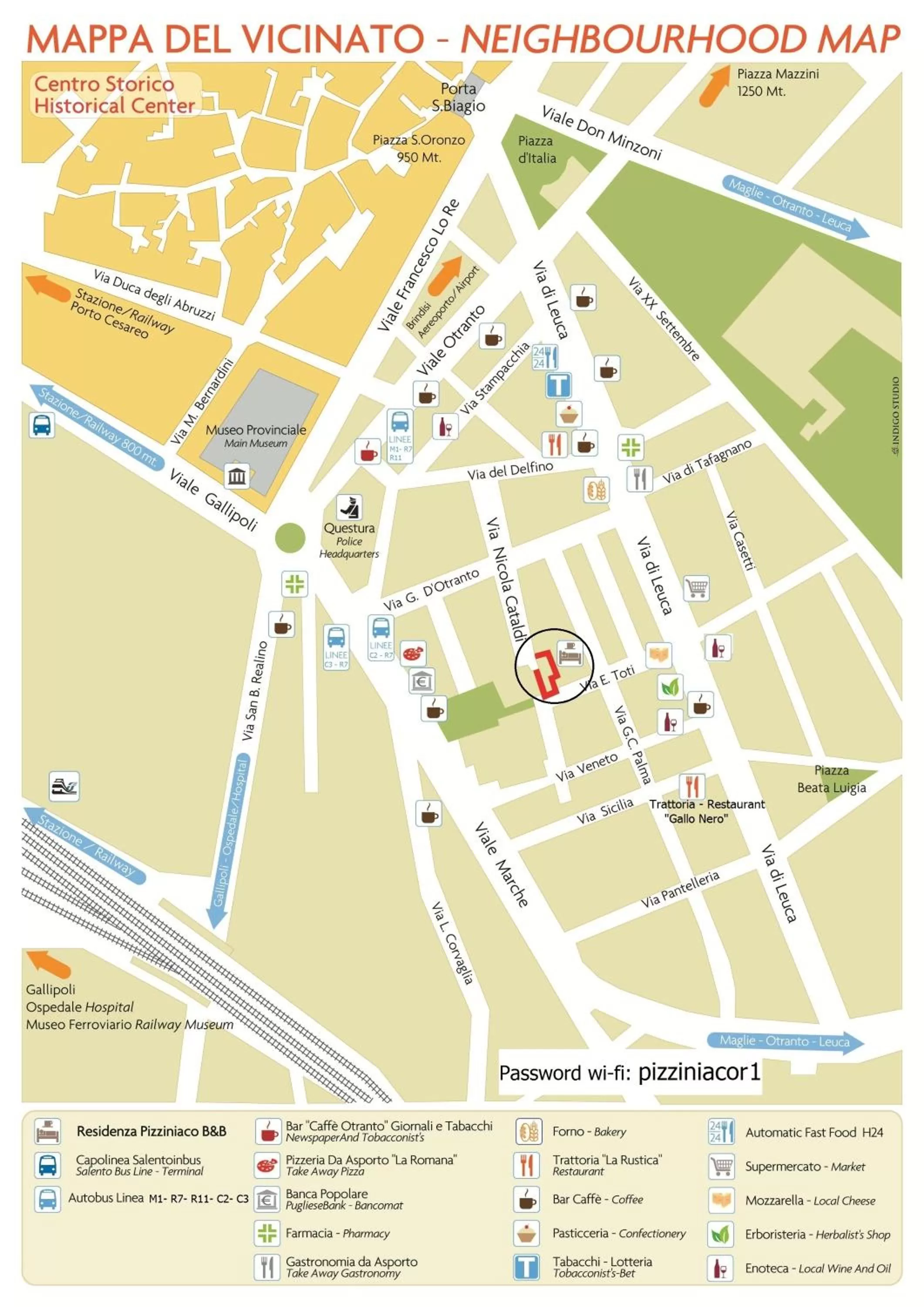 Neighbourhood in B&B Residenza Pizziniaco