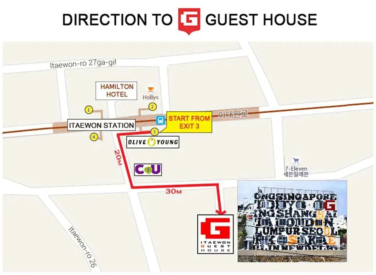 Floor Plan in G Guesthouse Itaewon In Seoul