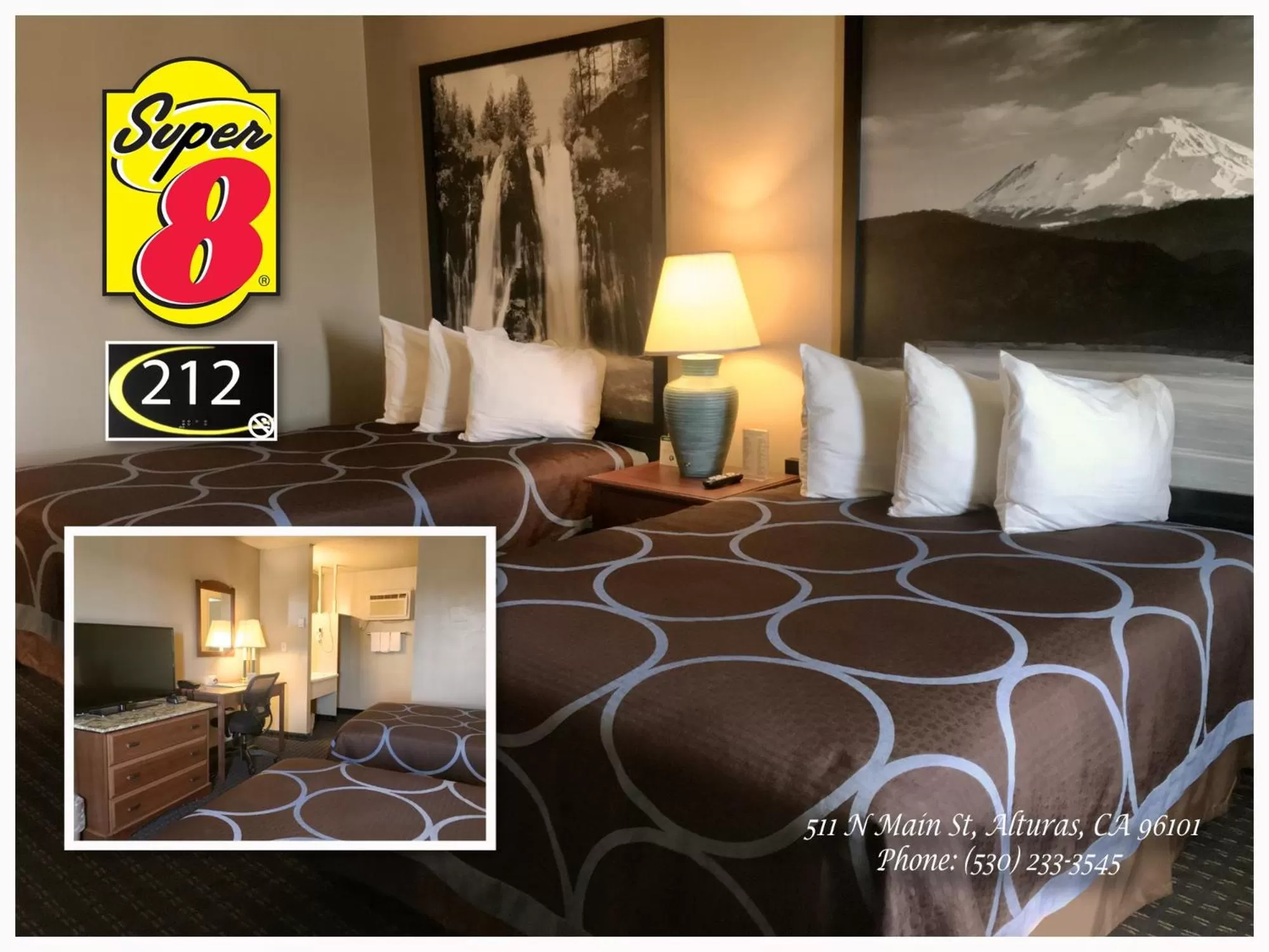 Bed in Super 8 by Wyndham Alturas