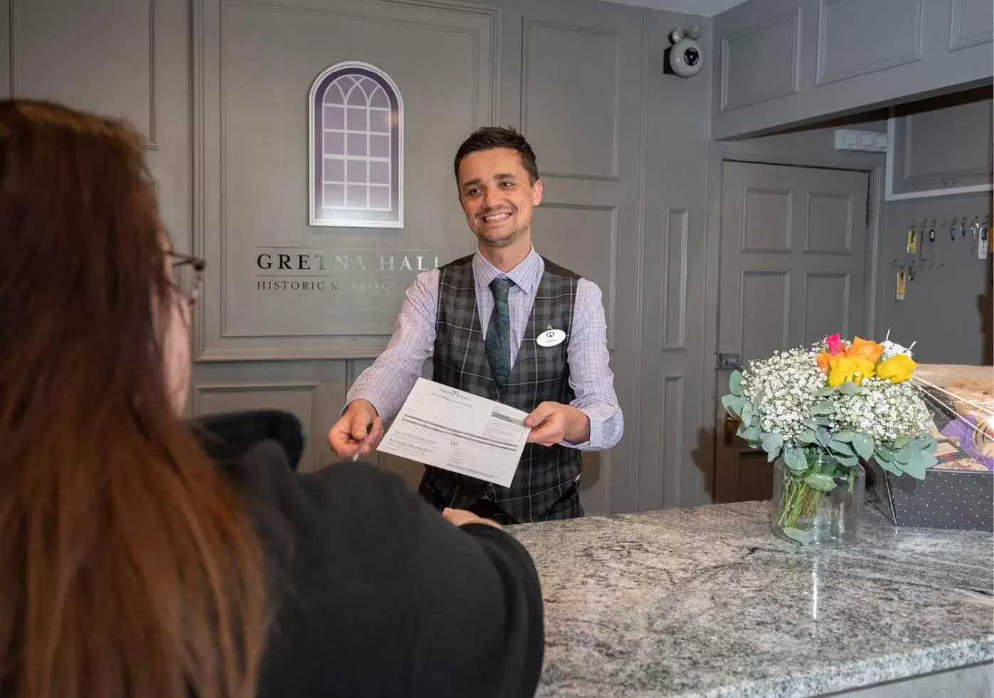 Lobby or reception in Gretna Hall Hotel