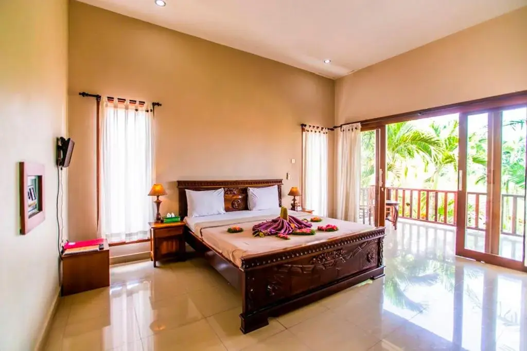 Bed in Villa Mandi Ubud