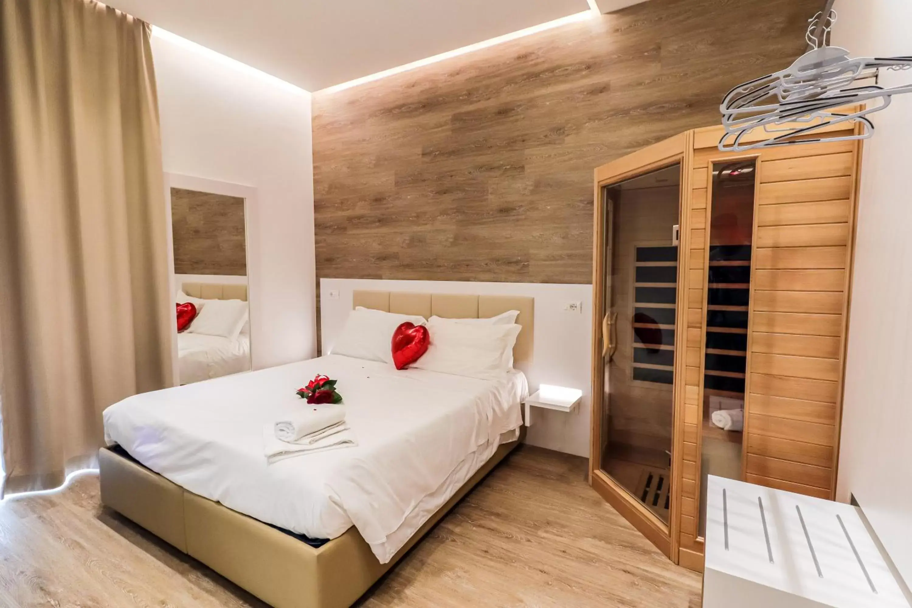 Sauna, Bed in Hotel Gran Sasso & SPA