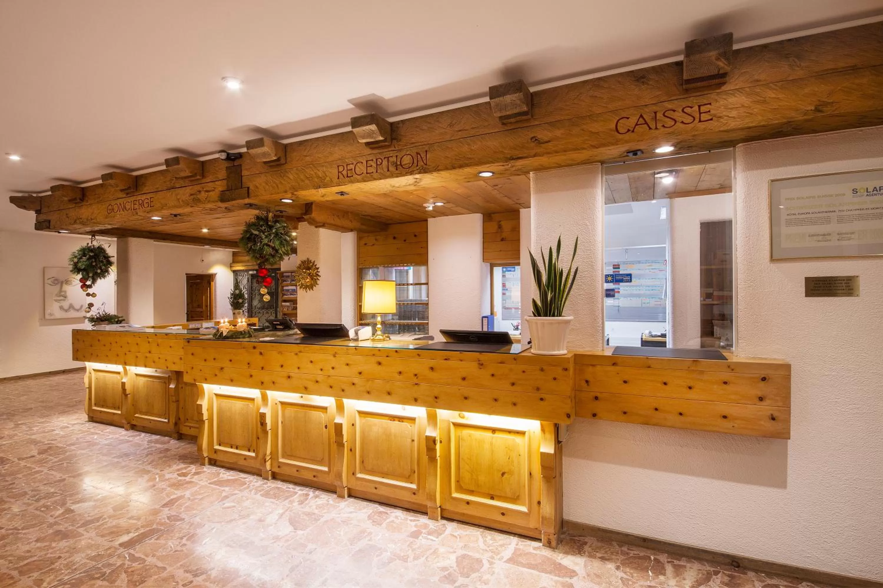 Lobby or reception in Hotel Europa Suites St Moritz