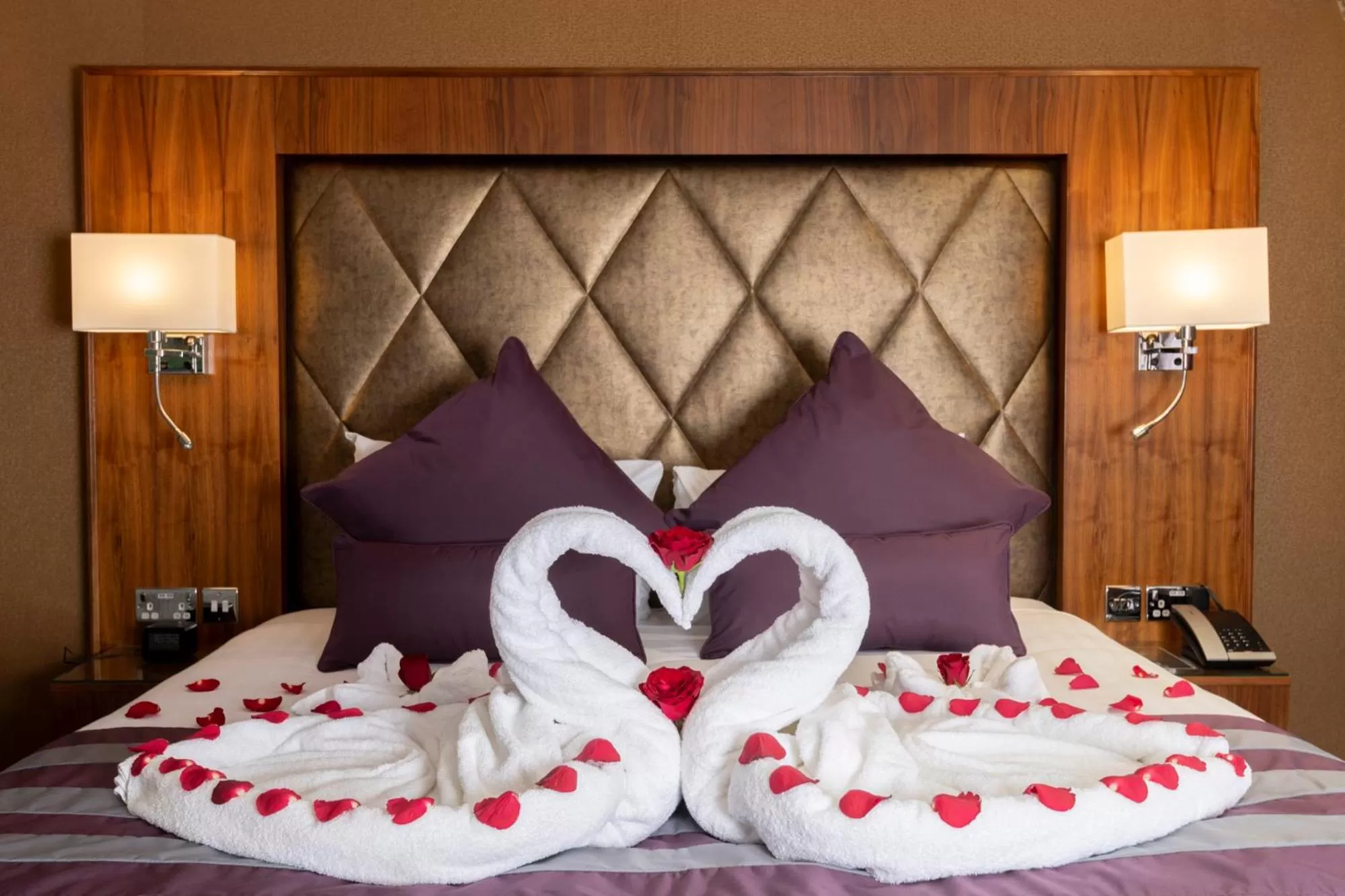 Decorative detail, Bed in Donnington Manor Hotel