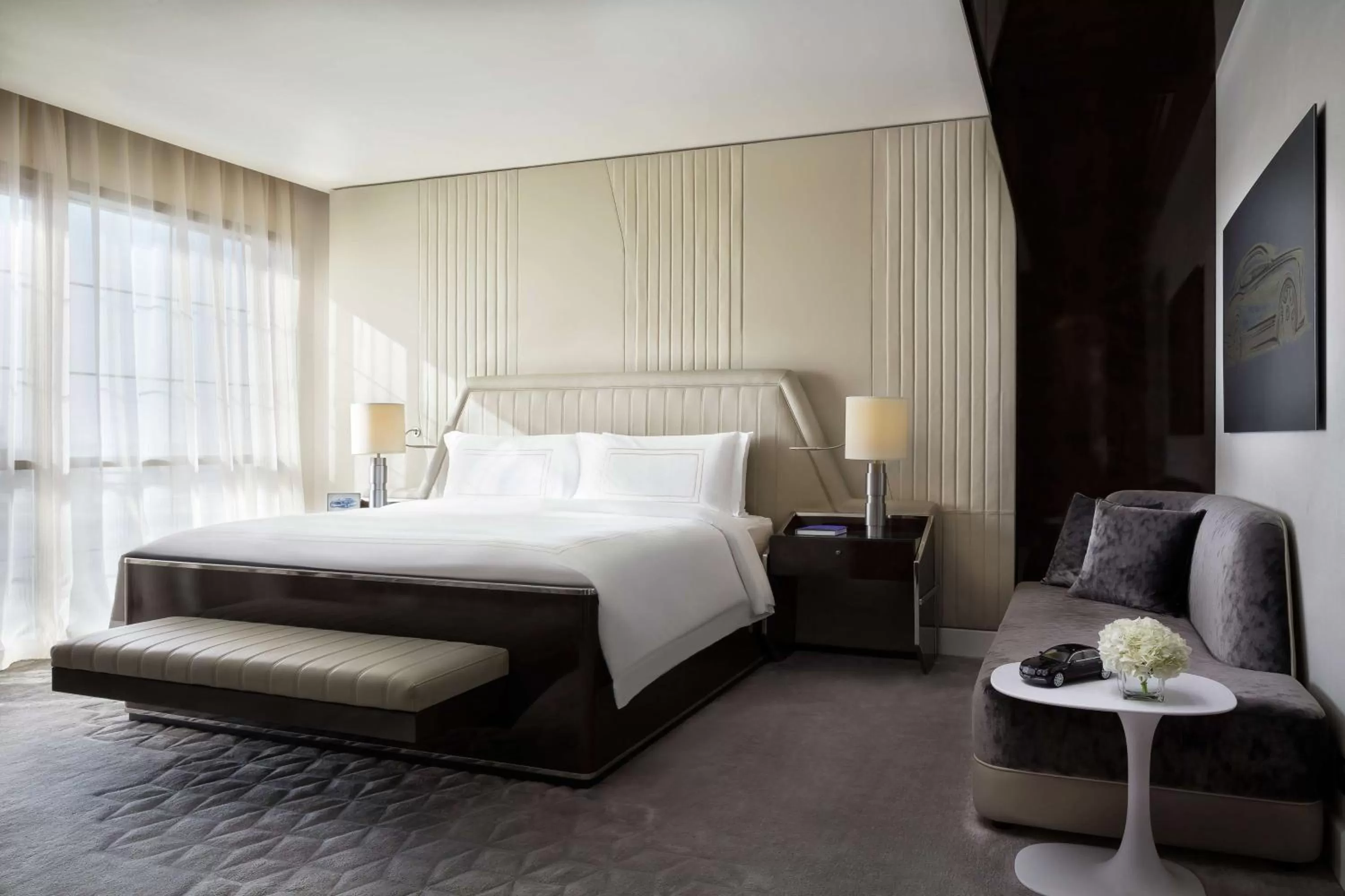 View (from property/room), Bed in Al Habtoor Palace - Preferred Hotels & Resorts