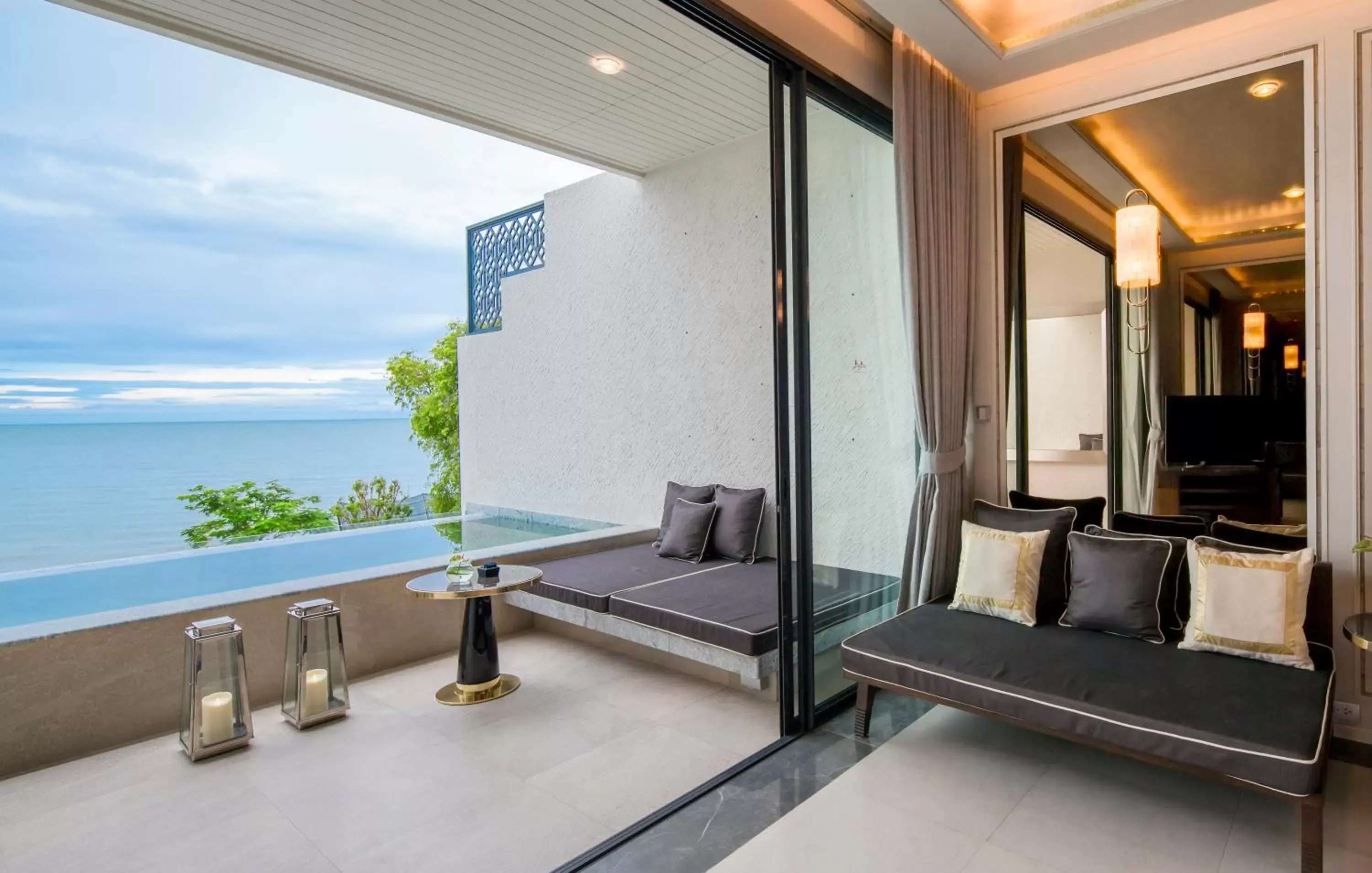 Balcony/Terrace in Baba Beach Club Hua Hin Luxury Pool Villa by Sri panwa