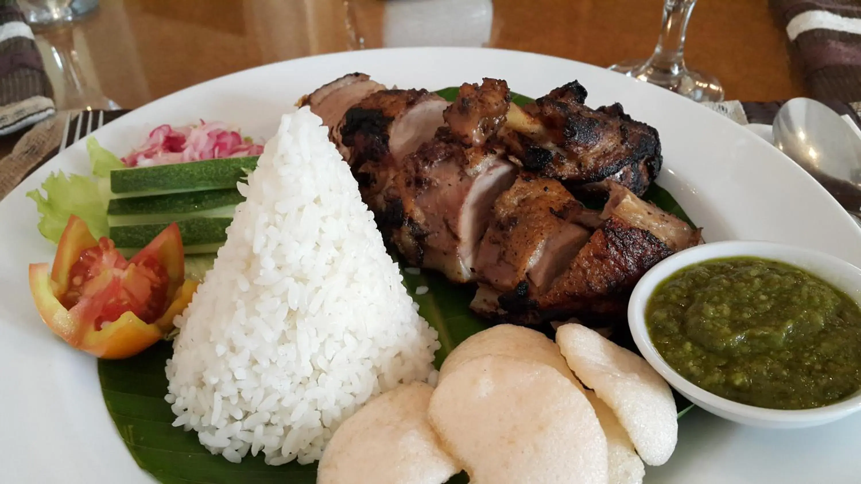 Food close-up in Sarasvati Borobudur Food close-up in Sarasvati Borobudur