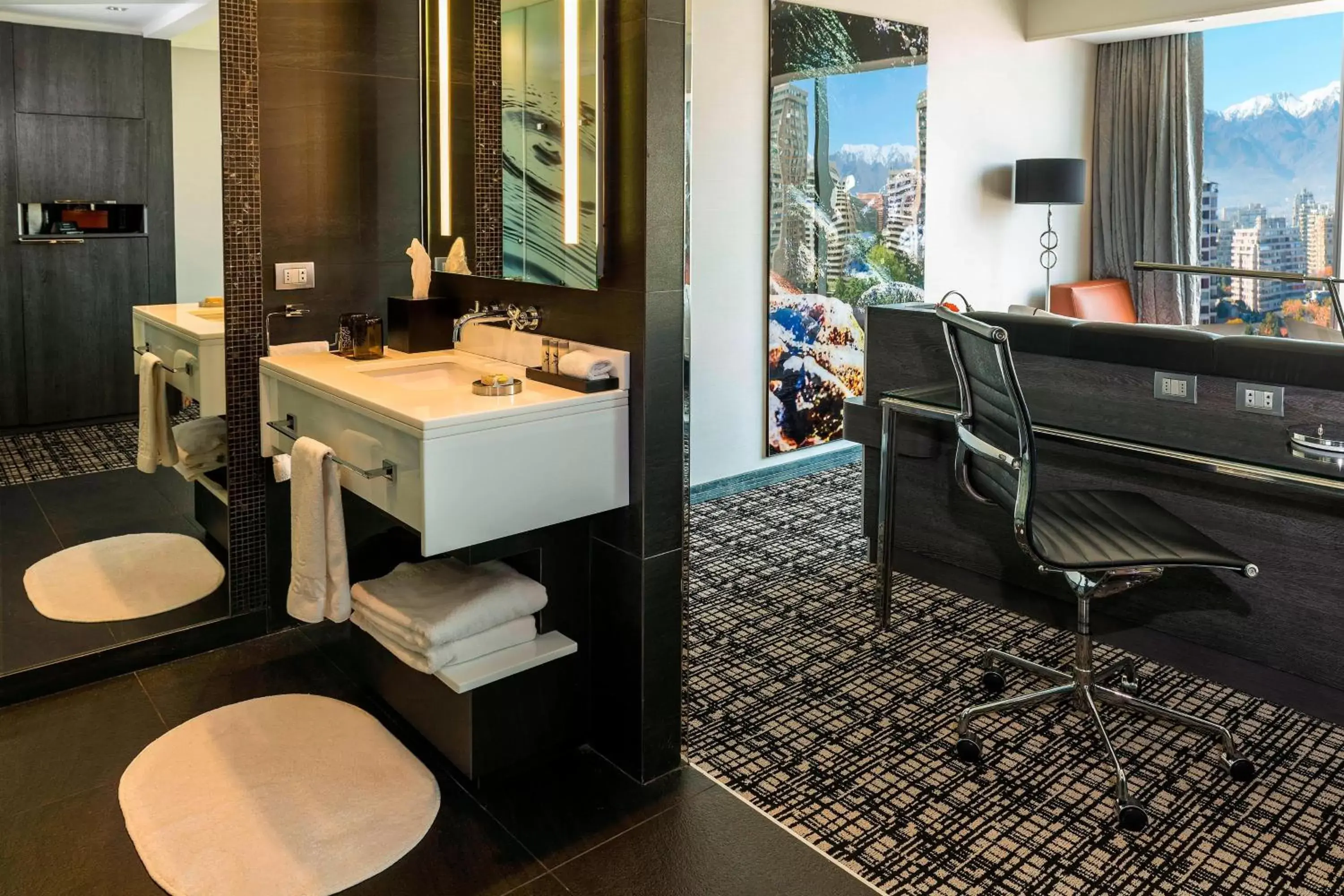 Bathroom in Renaissance Santiago by Marriott