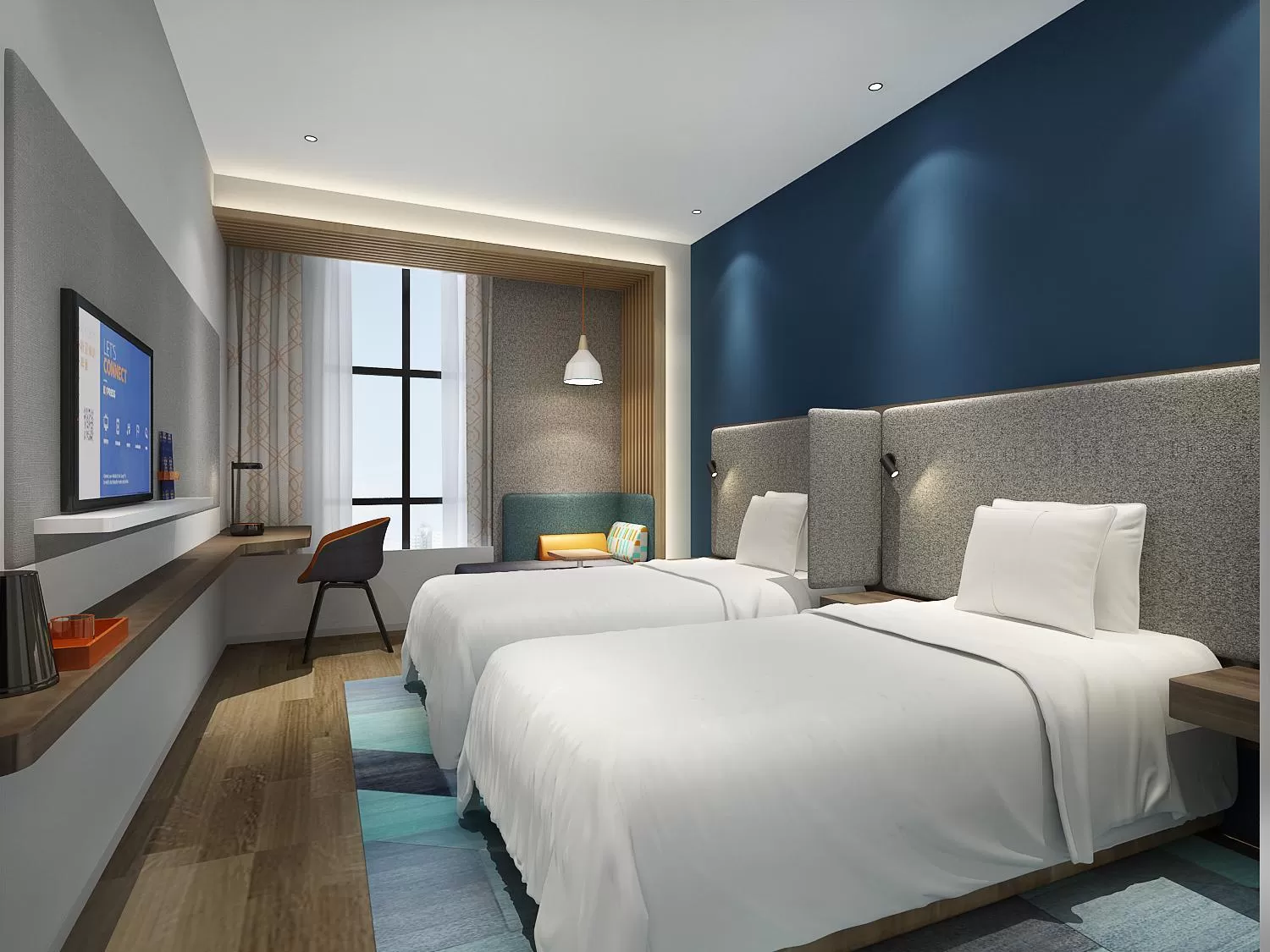 Photo of the whole room, Bed in Holiday Inn Express Shanghai Gubei by IHG