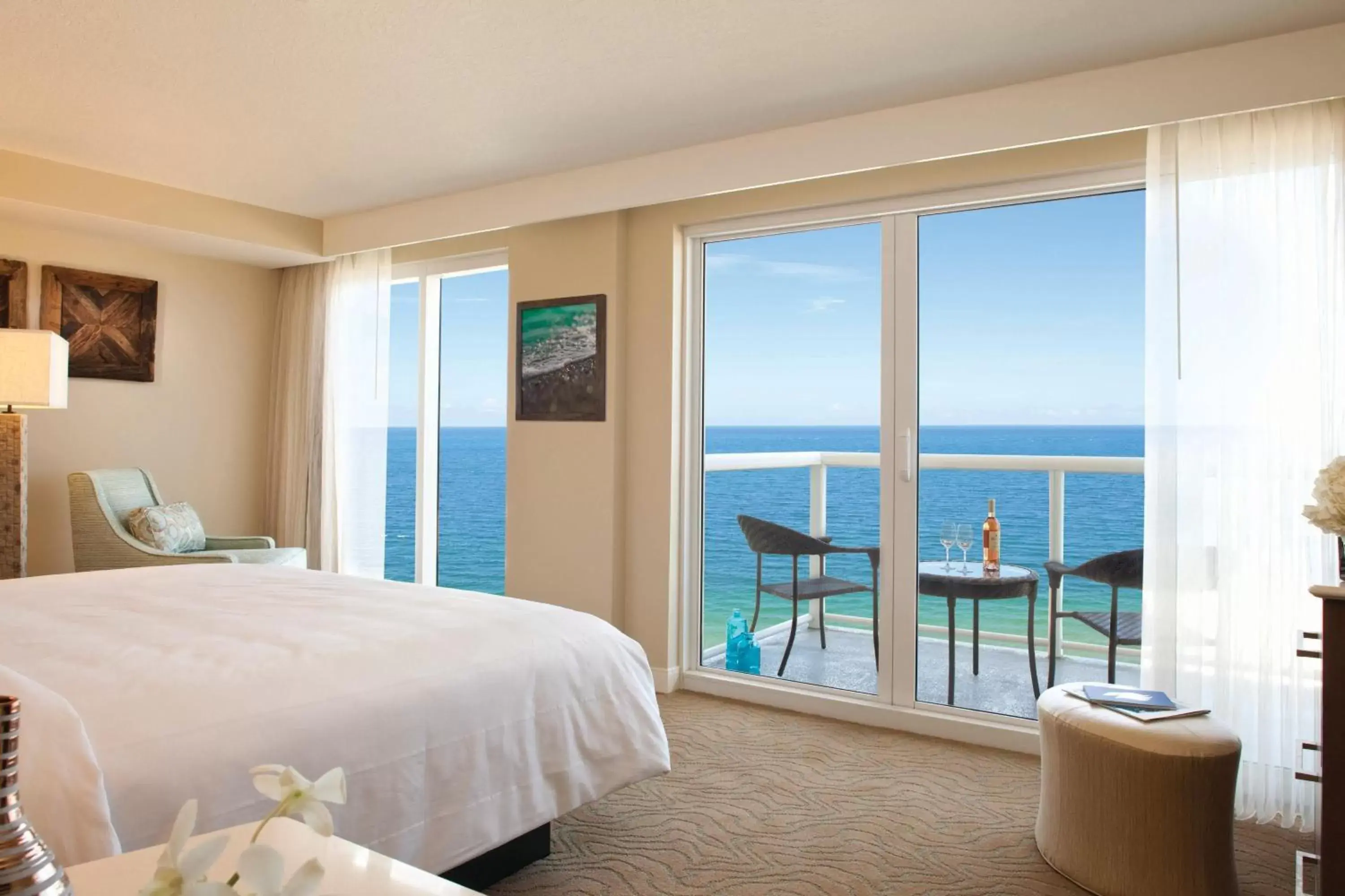 Bedroom, Sea View in Fort Lauderdale Marriott Pompano Beach Resort and Spa