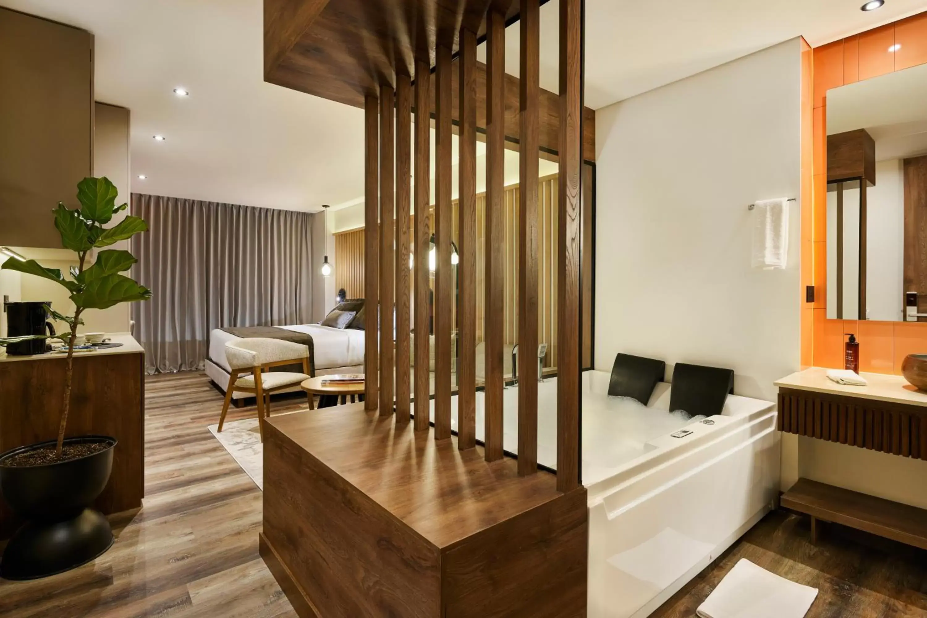 Bed in Blues Suites Medellín Bed in Blues Suites Medellín