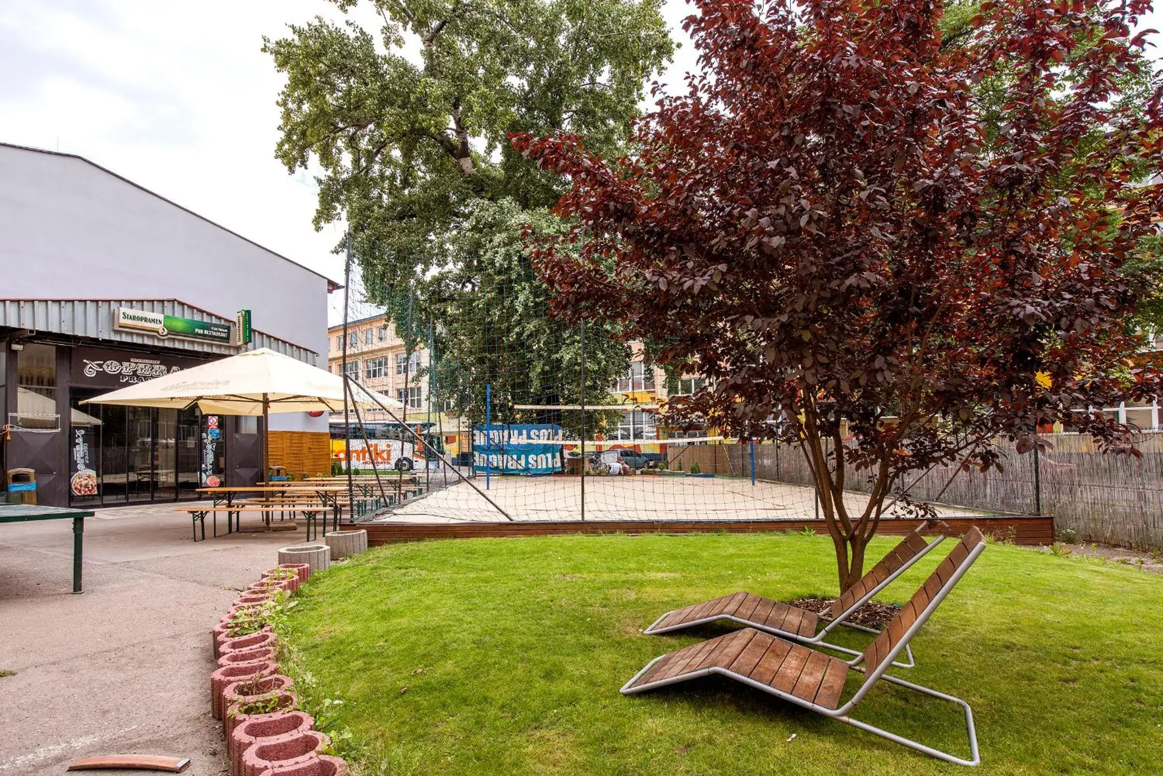 Children play ground in Plus Prague Hostel