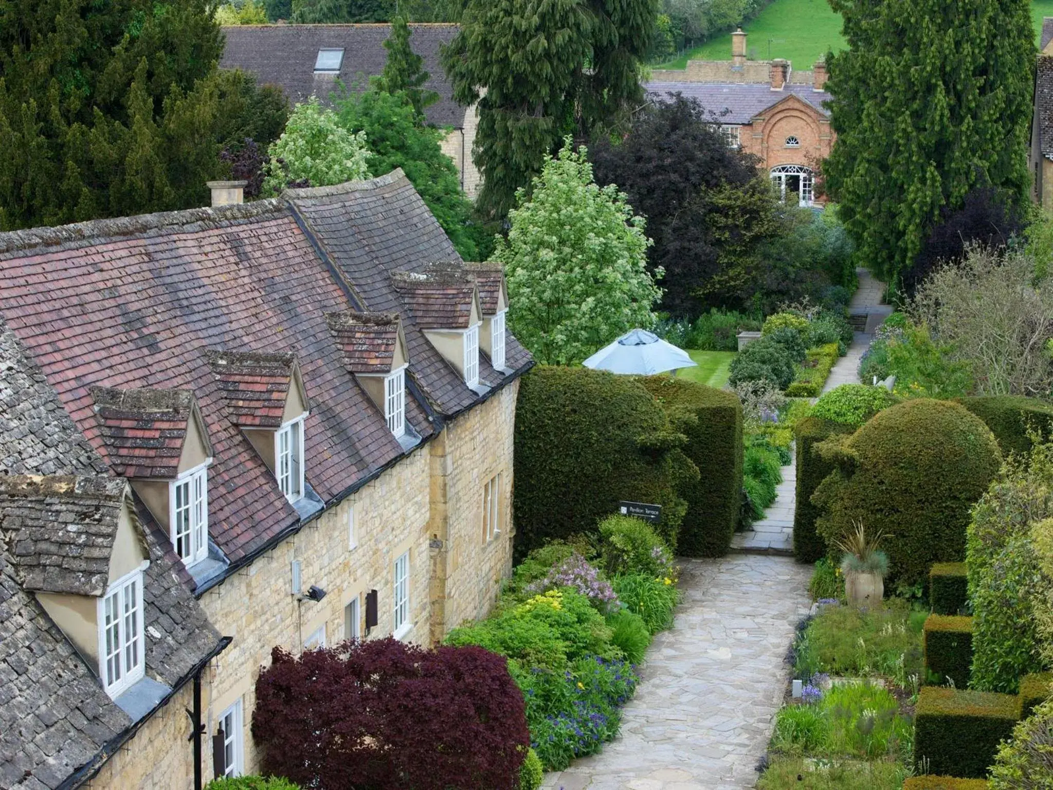 Property building, Bird's-eye View in Cotswold House Hotel and Spa - "A Bespoke Hotel"