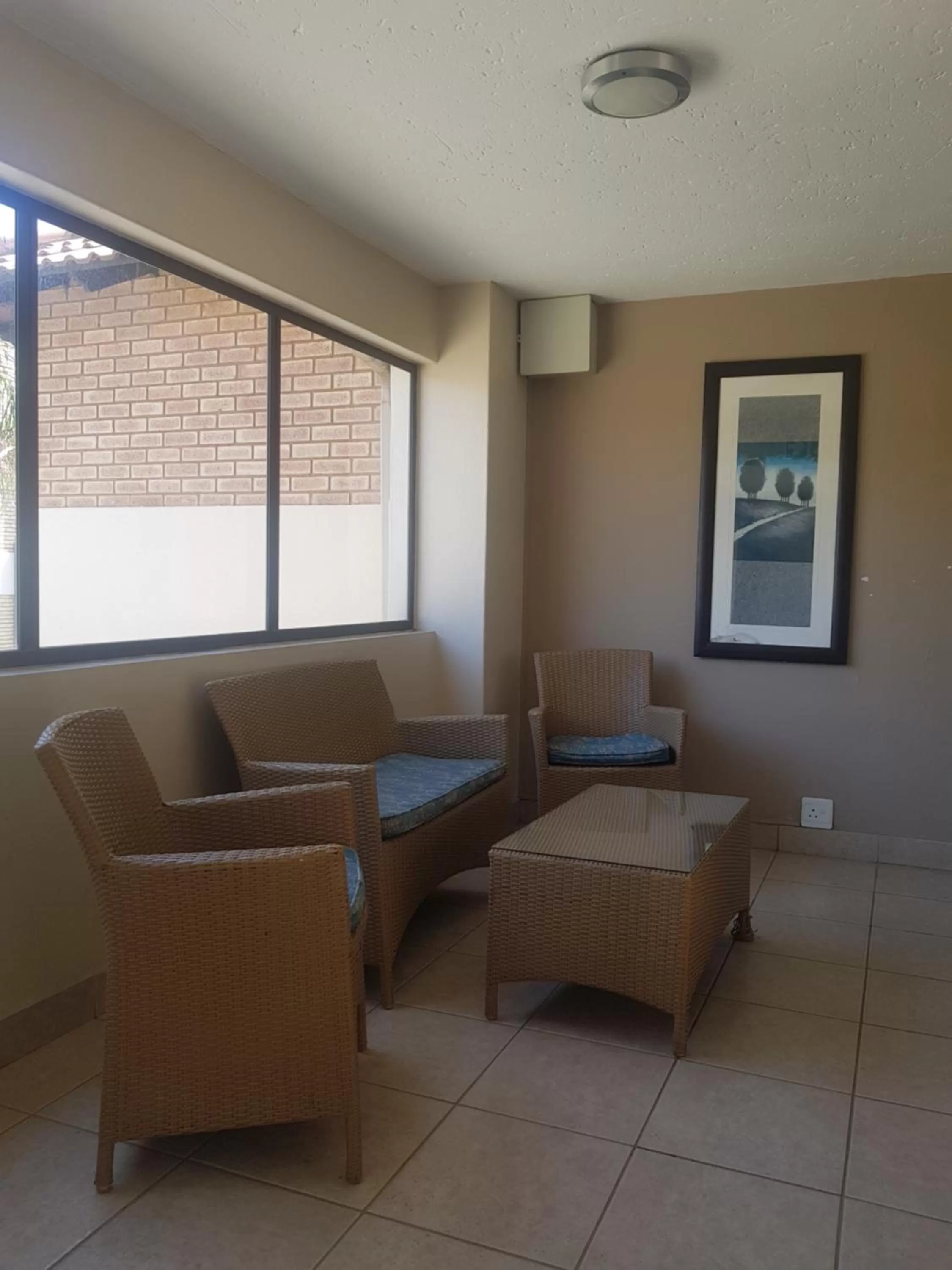 Seating area in Europrime Hotel