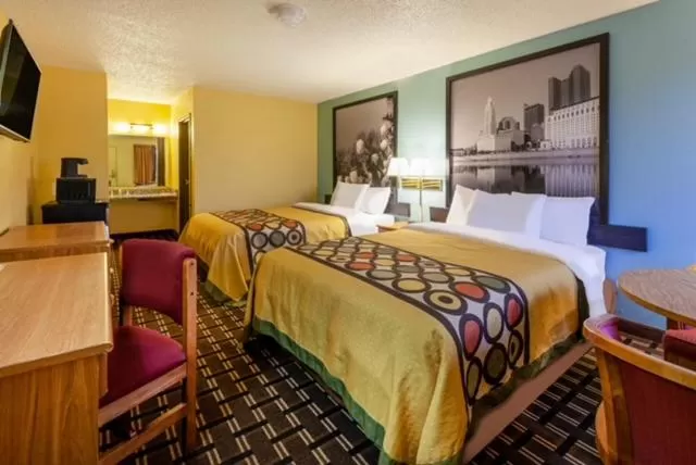 Bed in Super 8 by Wyndham Newcomerstown