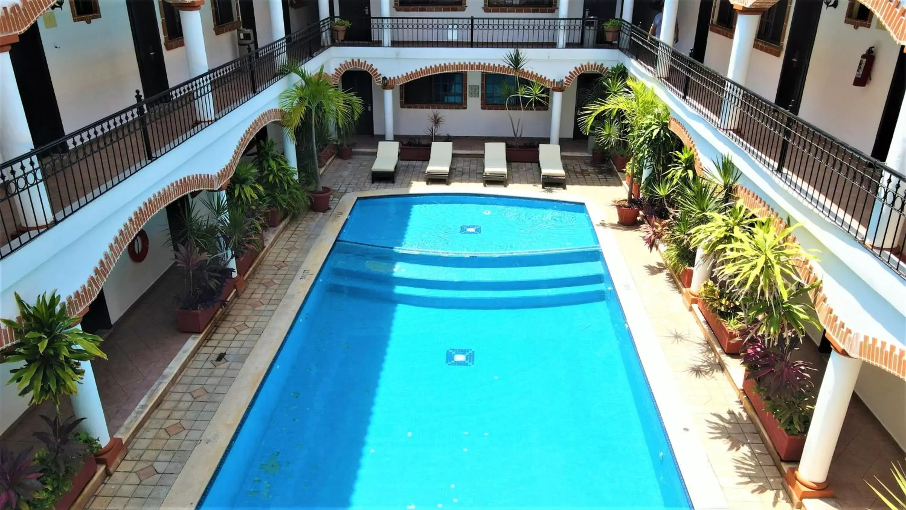 Pool View in Hotel Colonial Playa del Carmen