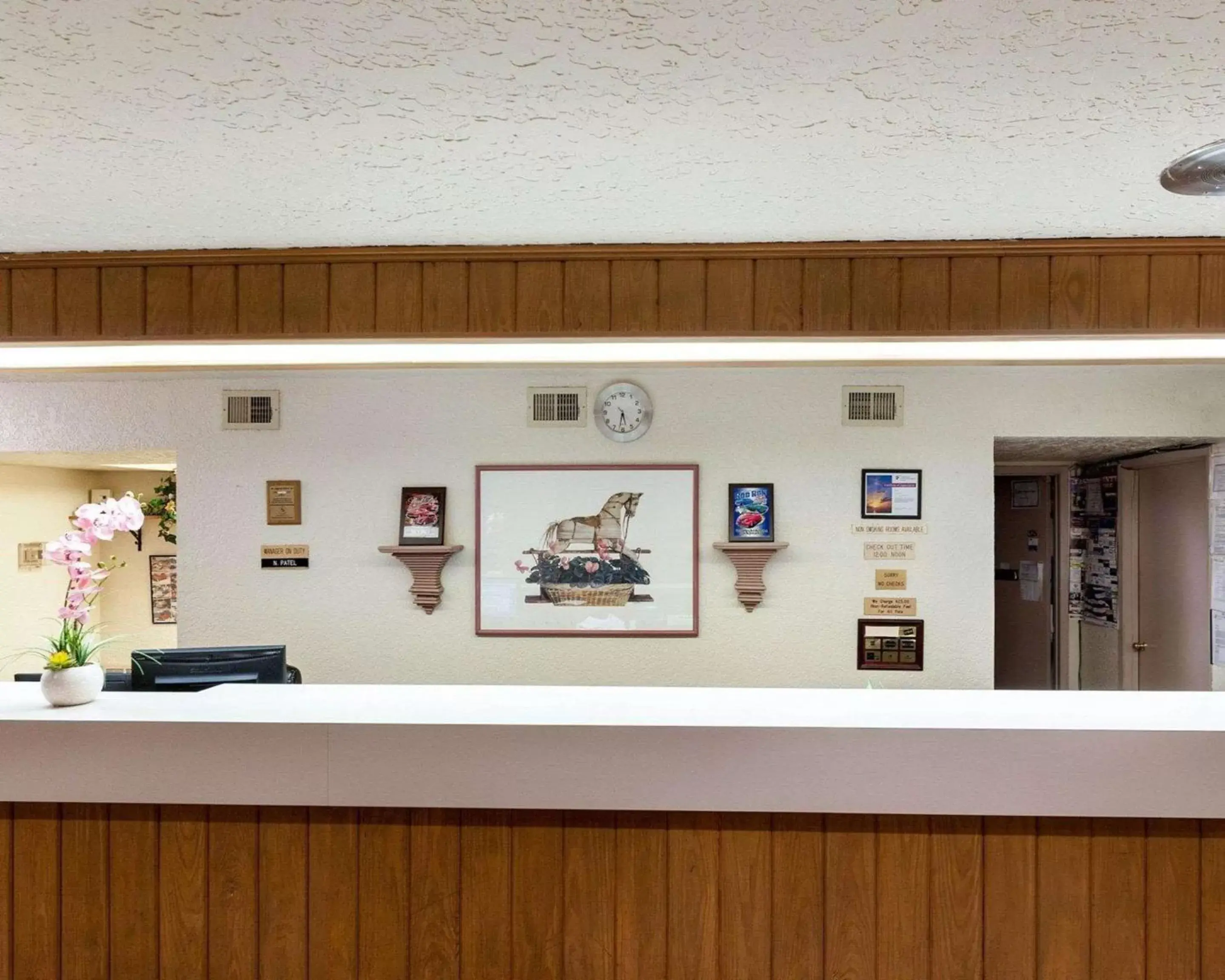 Lobby or reception, Floor Plan in Rodeway Inn