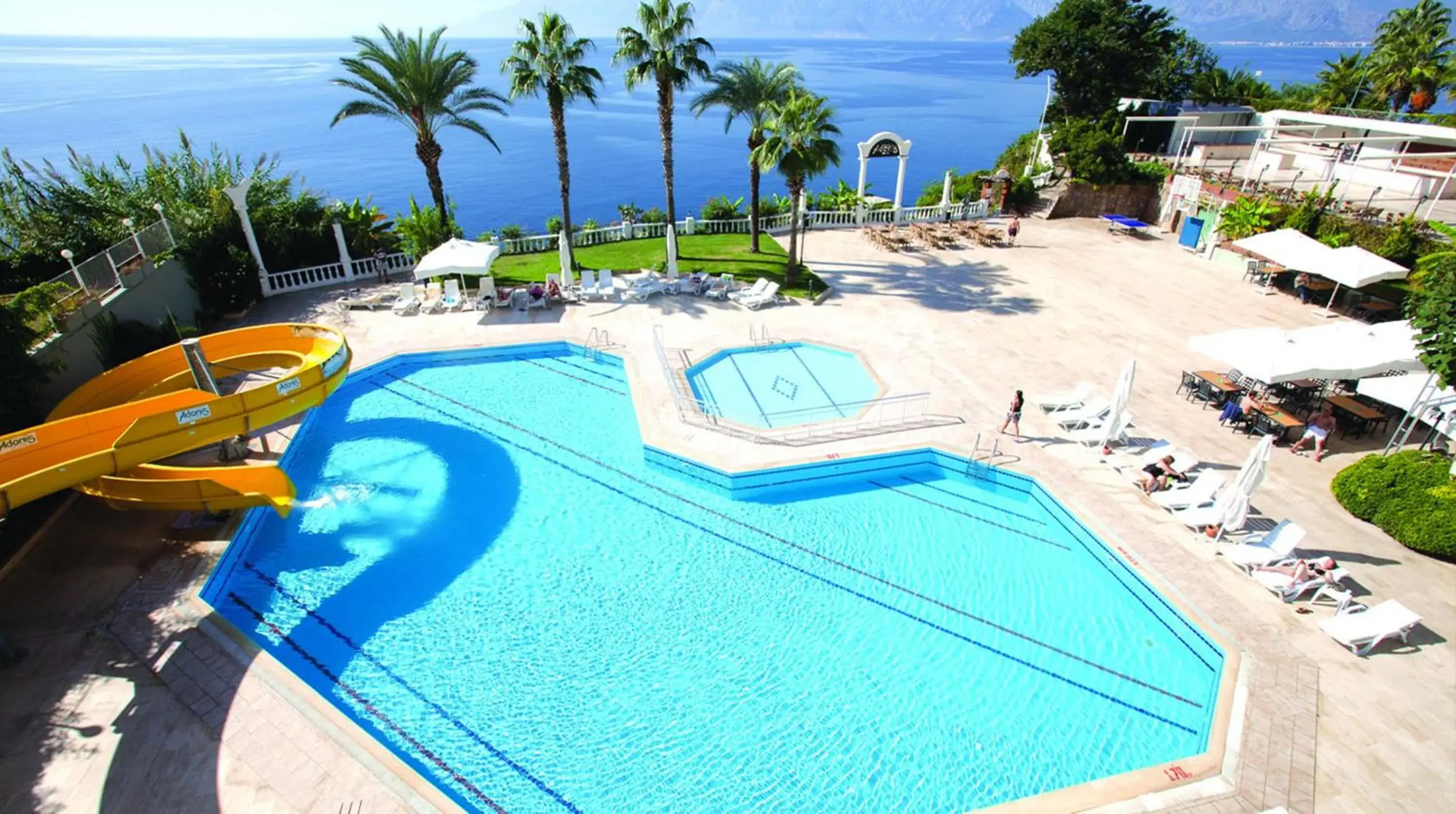 Bird's eye view, Pool View in Adonis Hotel