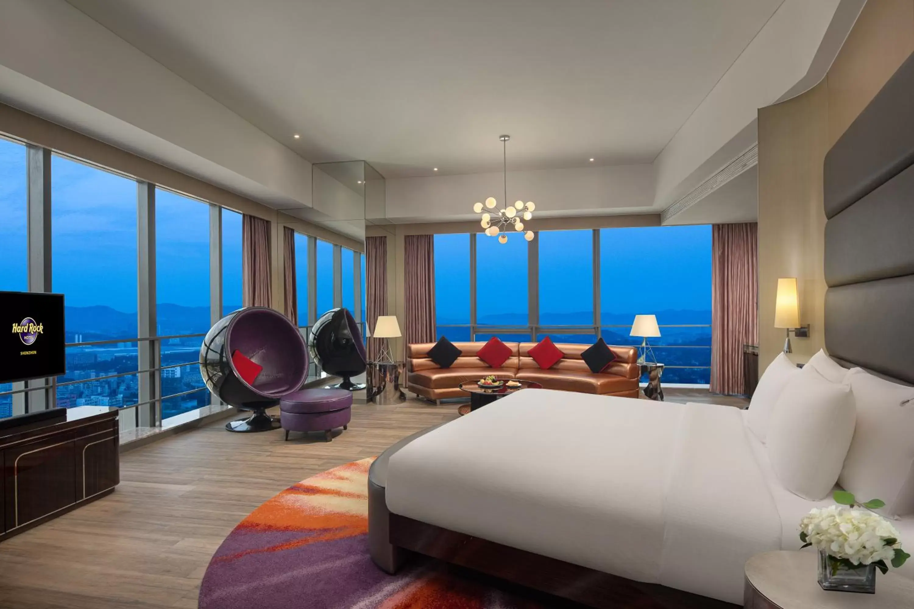 Bed, Sea View in Hard Rock Hotel Shenzhen