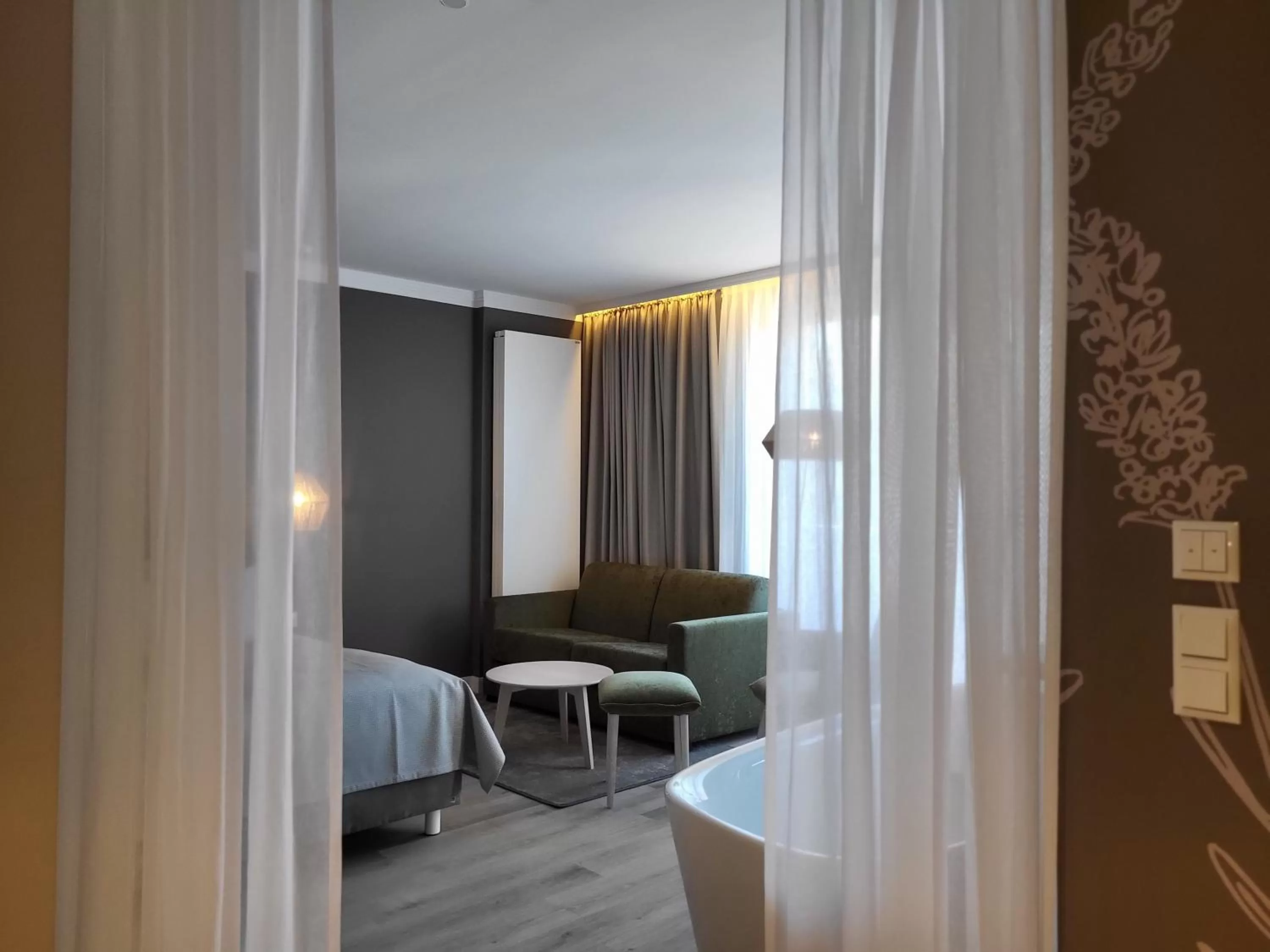 Seating area, Bed in Landhotel Rittmeister & Kräuter-SPA Adults Only