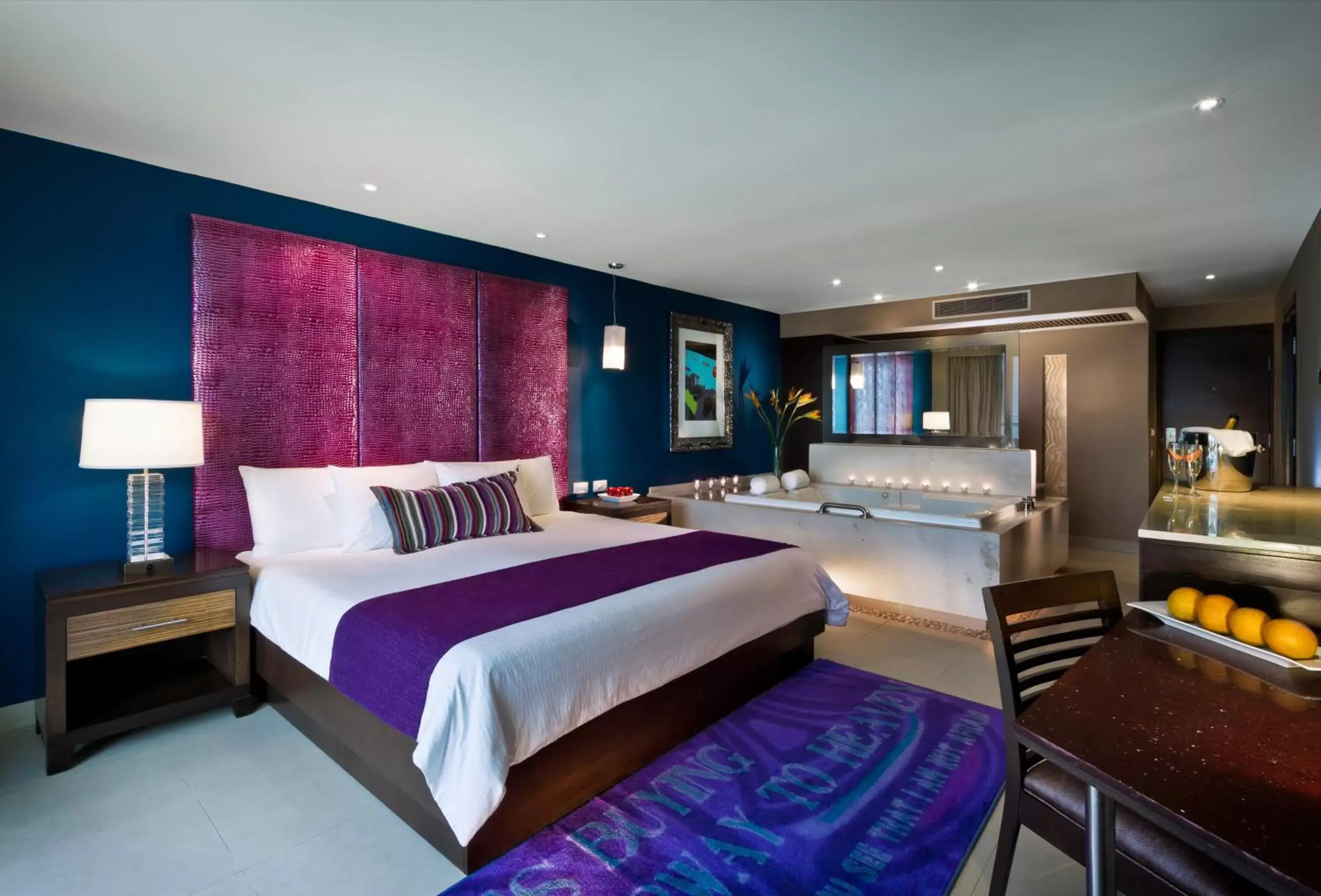 Photo of the whole room, Bed in Hard Rock Hotel Cancun - All Inclusive