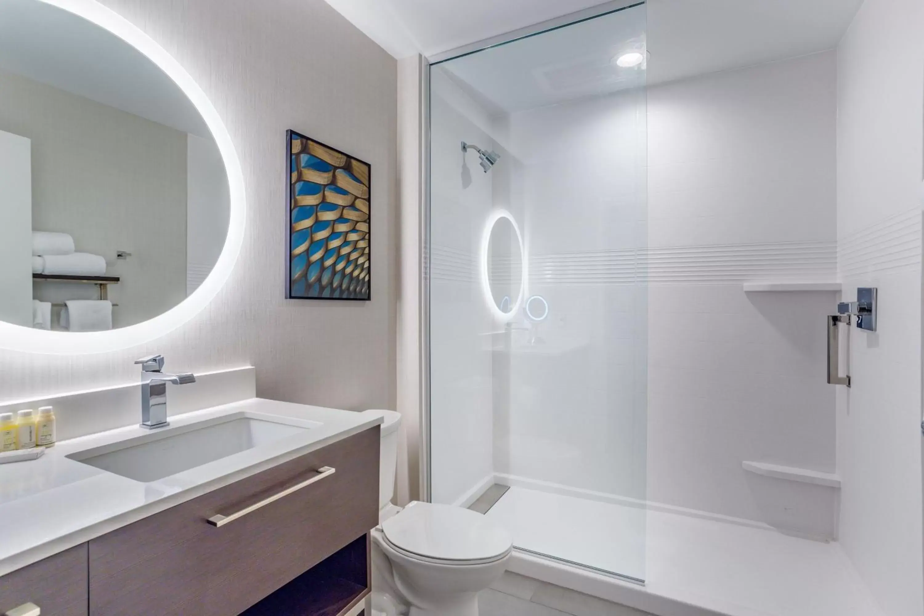 Bathroom in TownePlace Suites by Marriott Chicago Waukegan Gurnee