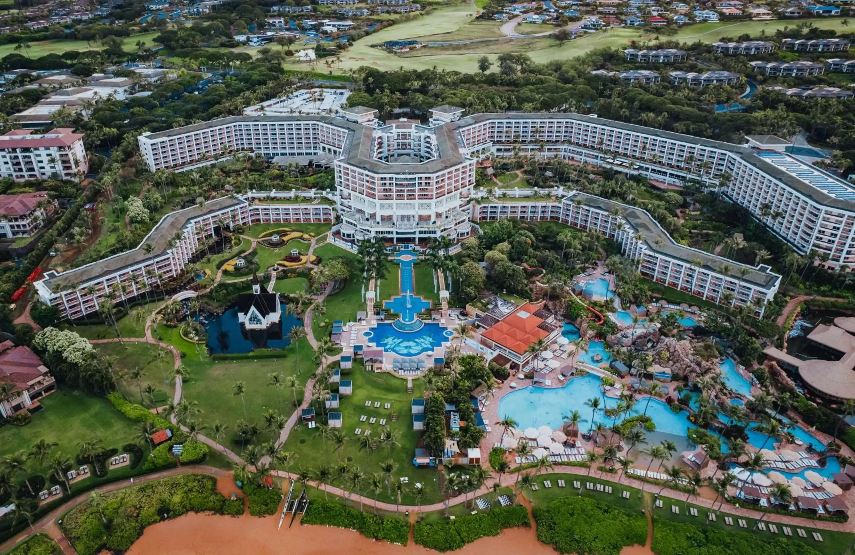 Pool view, Bird's-eye View in Grand Wailea Resort Hotel & Spa, A Waldorf Astoria Resort