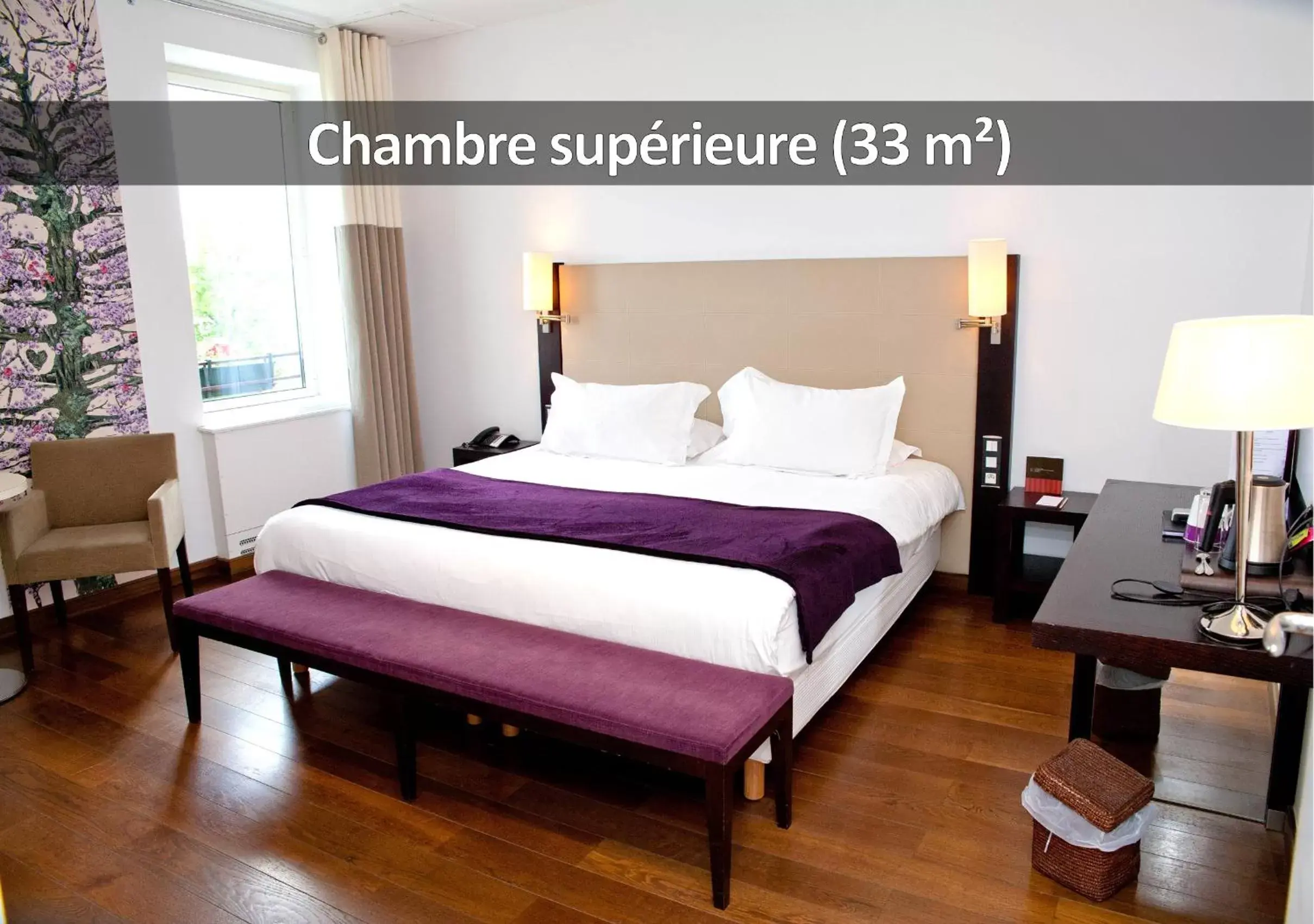 Bed in Hôtel La Ferme de Bourran