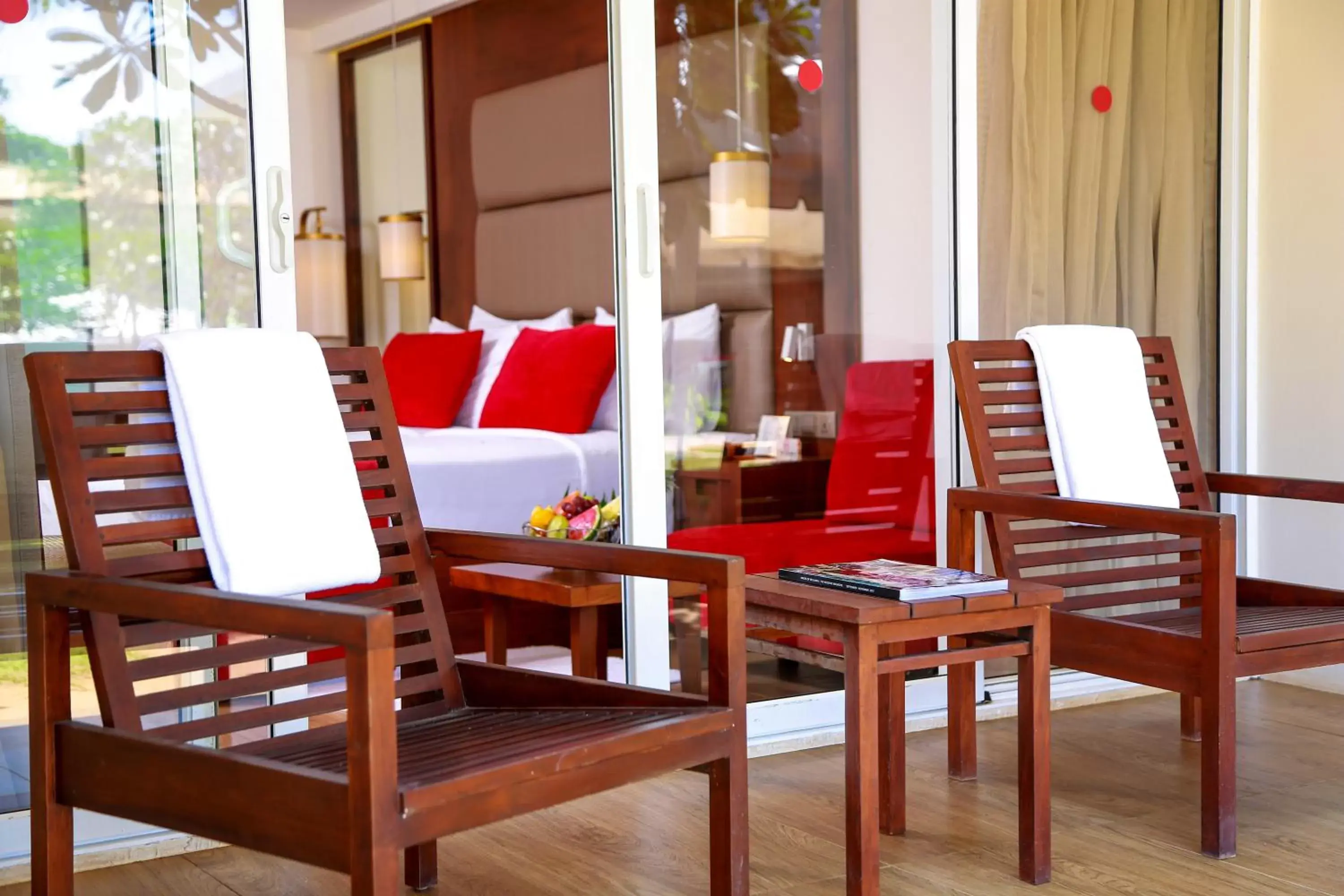 Balcony/Terrace, Seating Area in Pegasus Reef Hotel