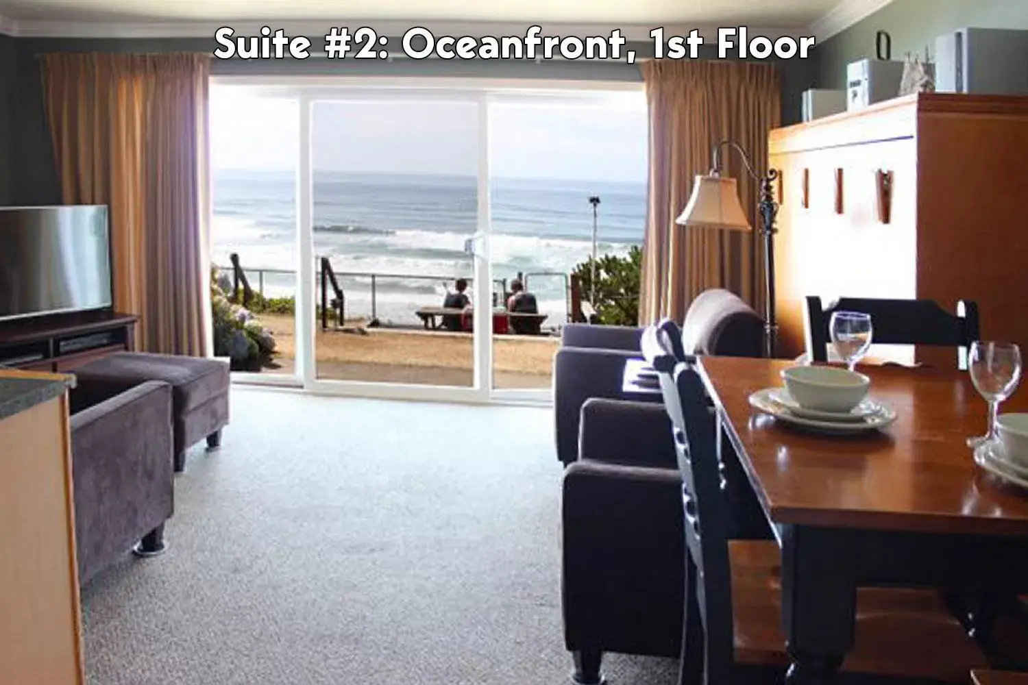 Living room in Ocean Terrace Condominiums