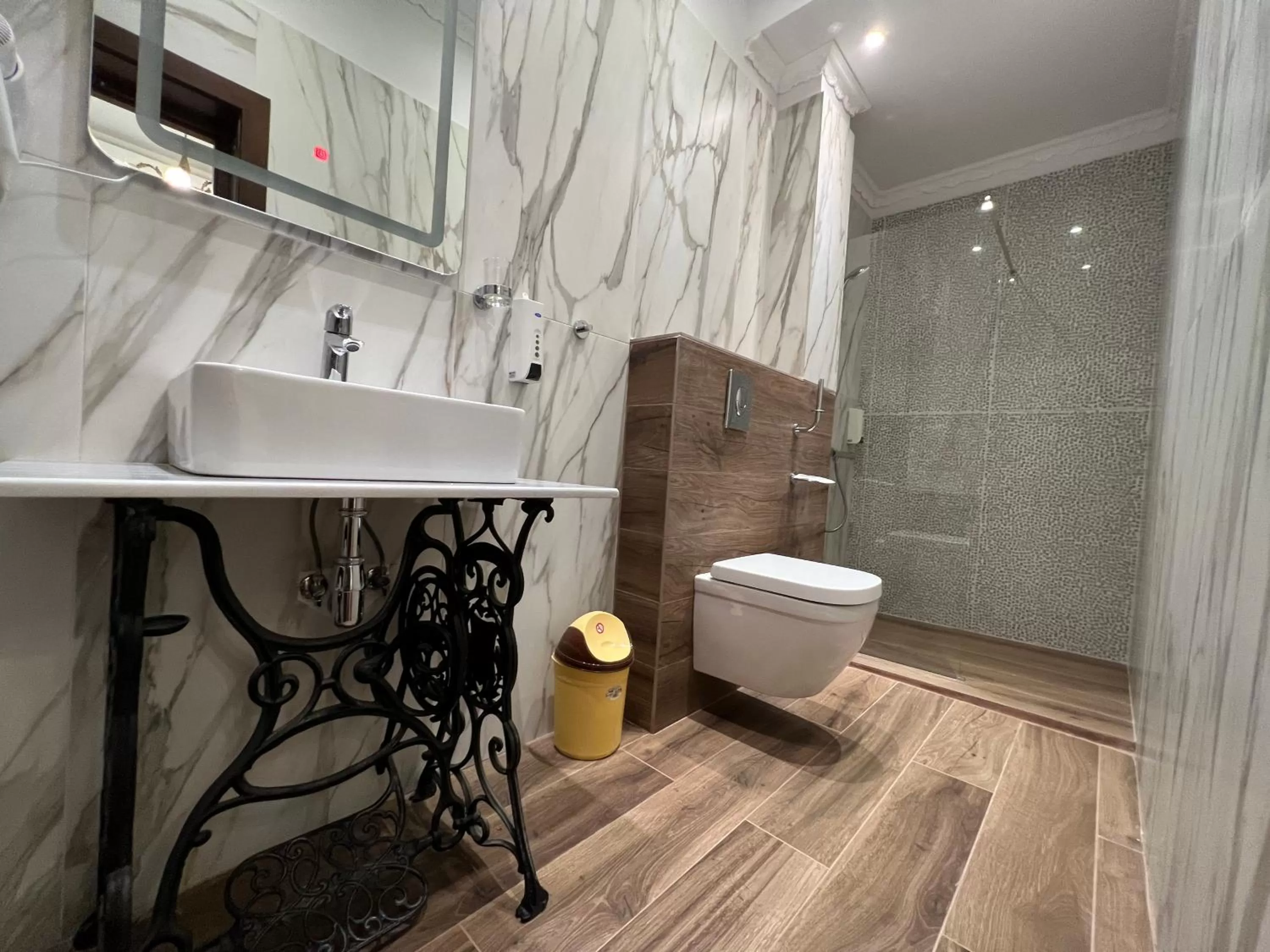 Shower in Hotel Boutique Cathedral Plaza Residences room for rent downtown