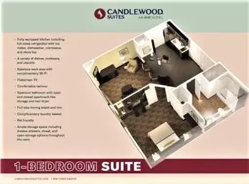 Floor Plan in Candlewood Suites Roswell, an IHG Hotel
