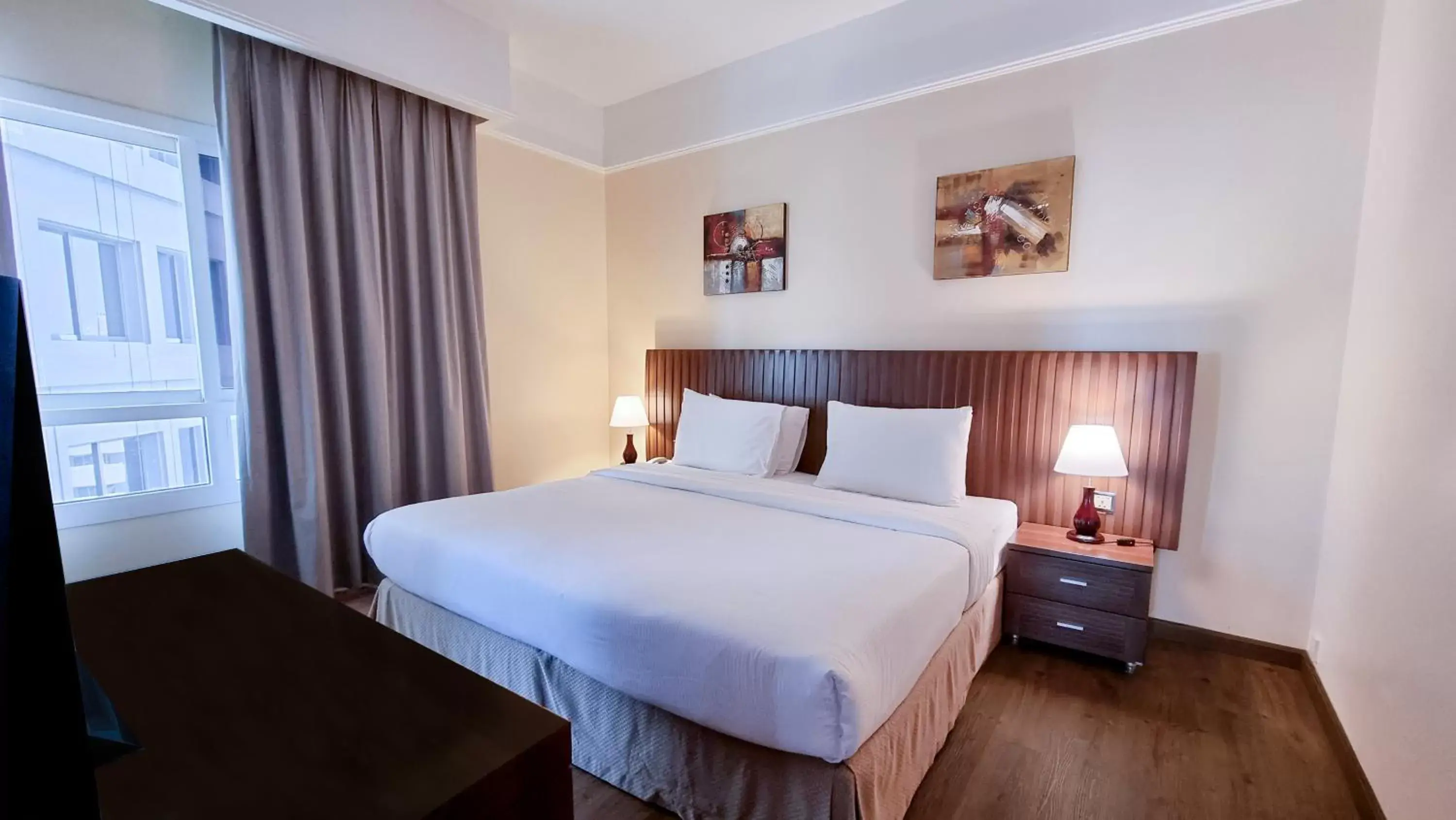 Bedroom, Bed in Ramada by Wyndham Beach Hotel Ajman