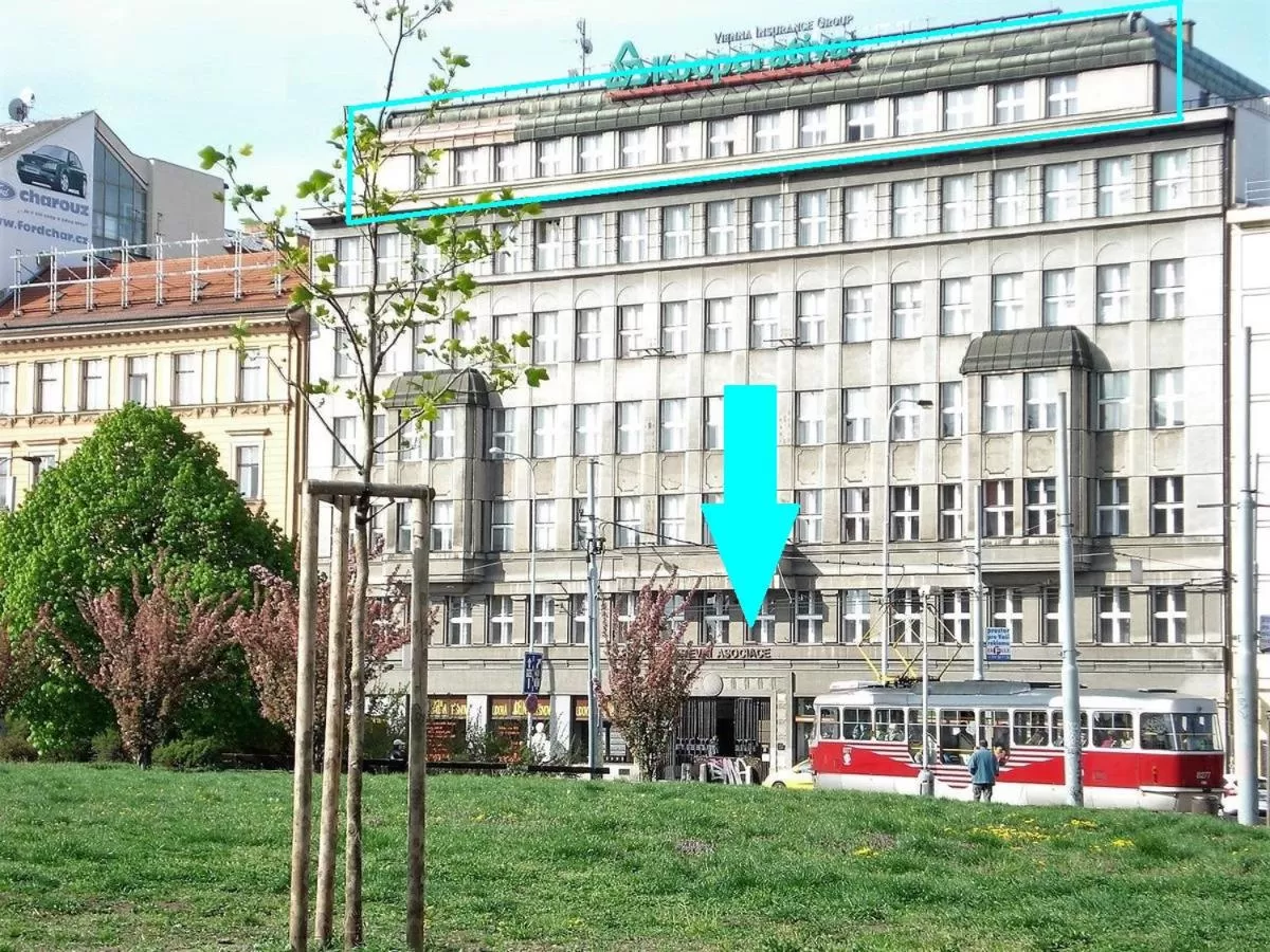 Property building in Rooftop Planet Prague Hotel