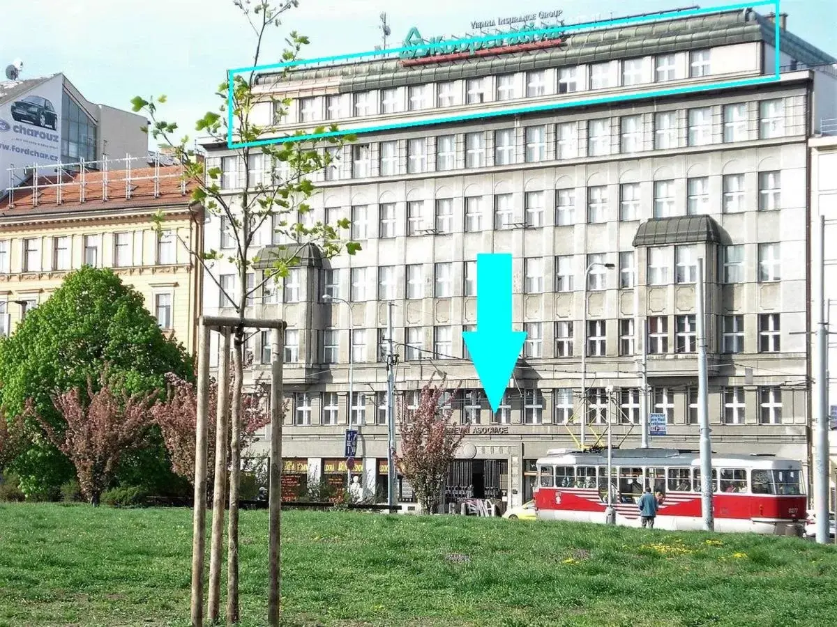 Property building in Rooftop Planet Prague Hotel Property building in Rooftop Planet Prague Hotel