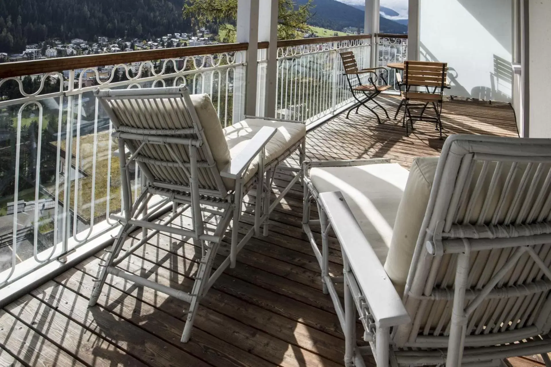 View (from property/room), Balcony/Terrace in Waldhotel & SPA Davos - for body & soul